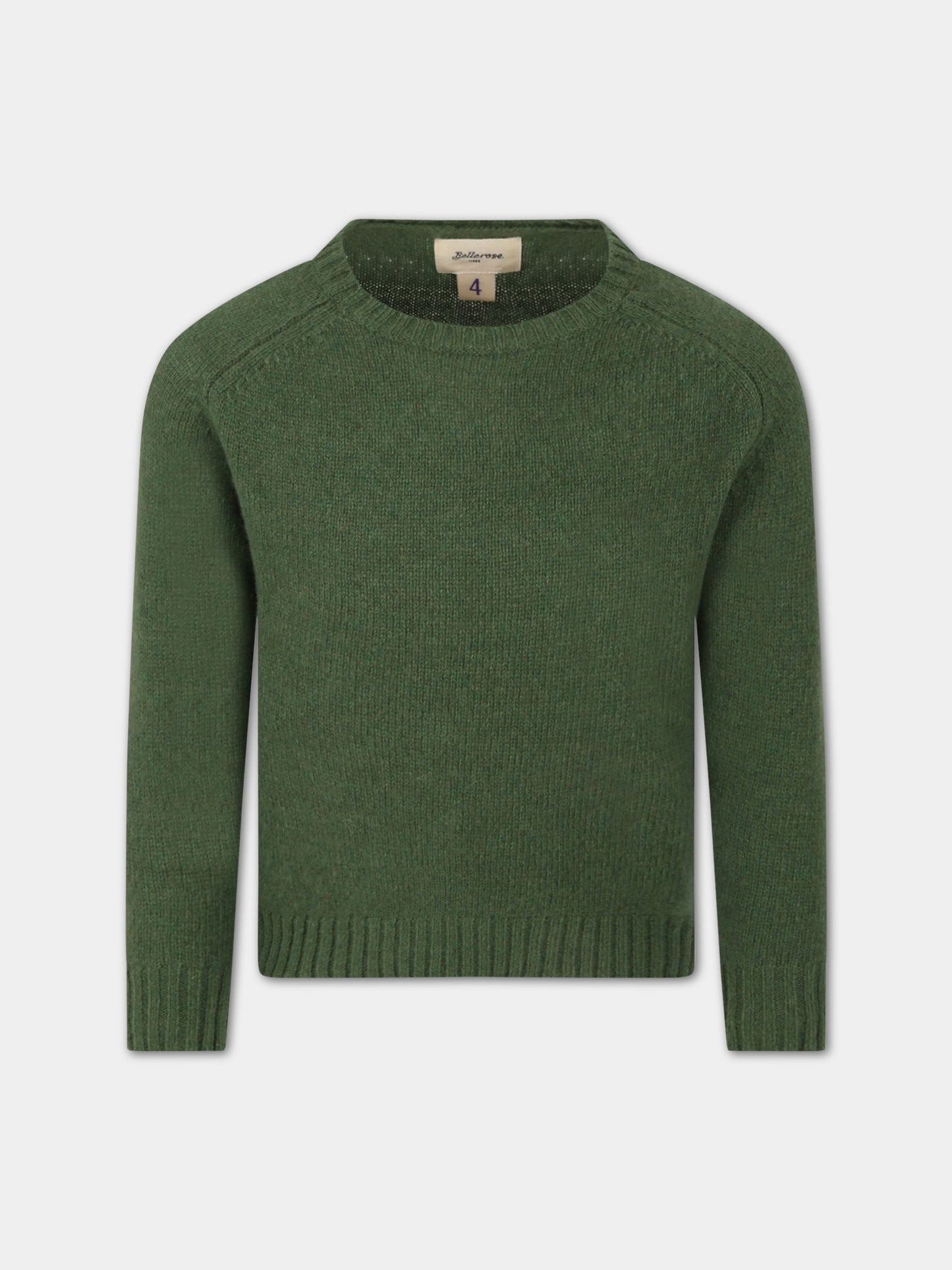 Maglione Memling verde per bambino con patch logato,Bellerose,GADIA22 MEMLING-K1279U