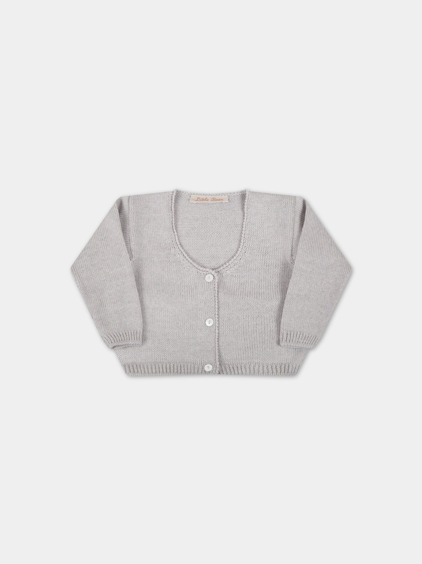 Cardigan grigio per neonati,Little Bear,1003 GRIGIO