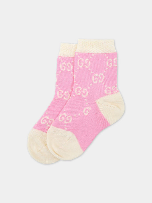 Calze rosa per neonata,Gucci Kids,557012 3K227 5878