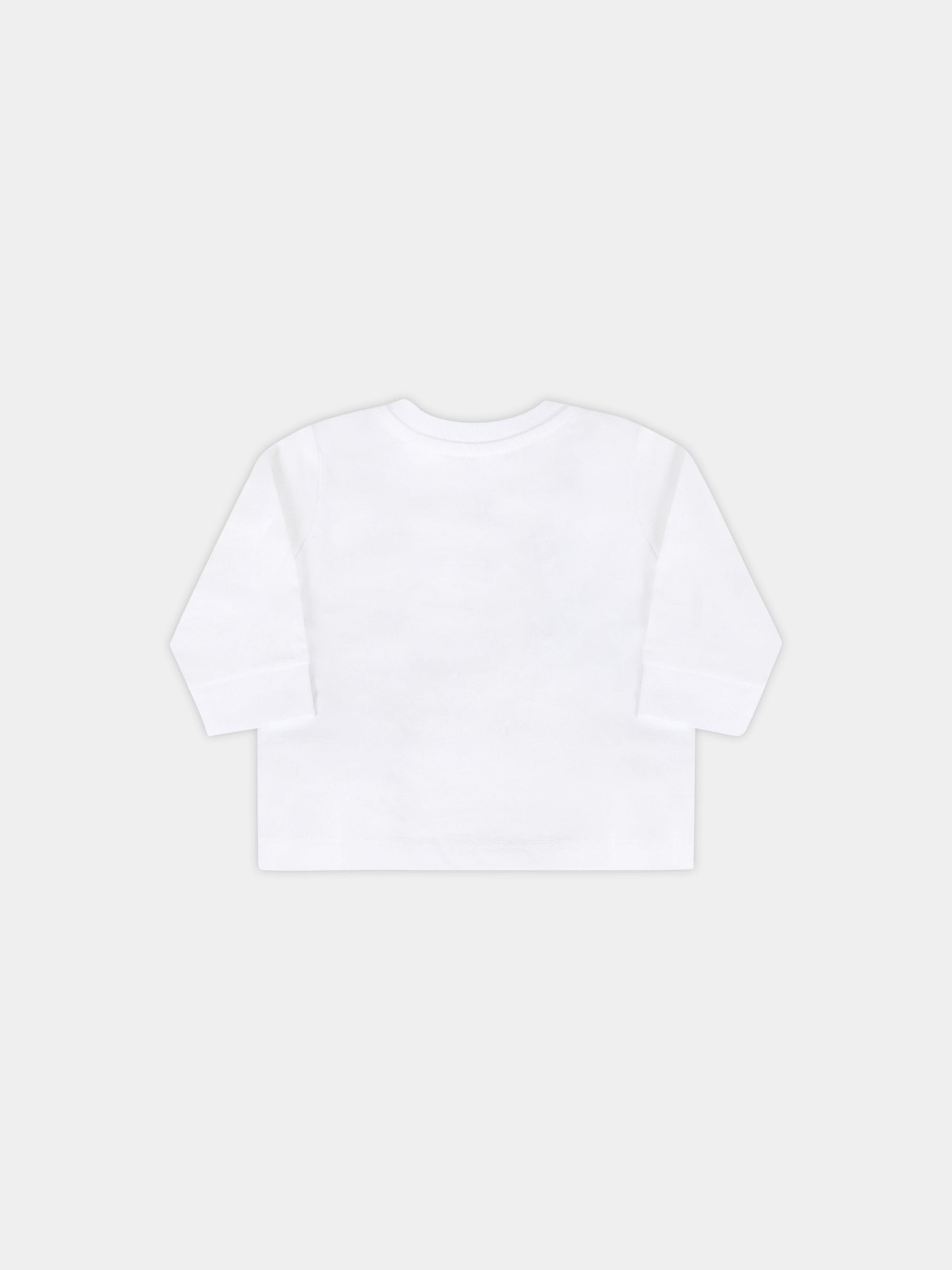 T-shirt bianca per neonati con iconico cavallino,Ralph Lauren Kids,843804004-B