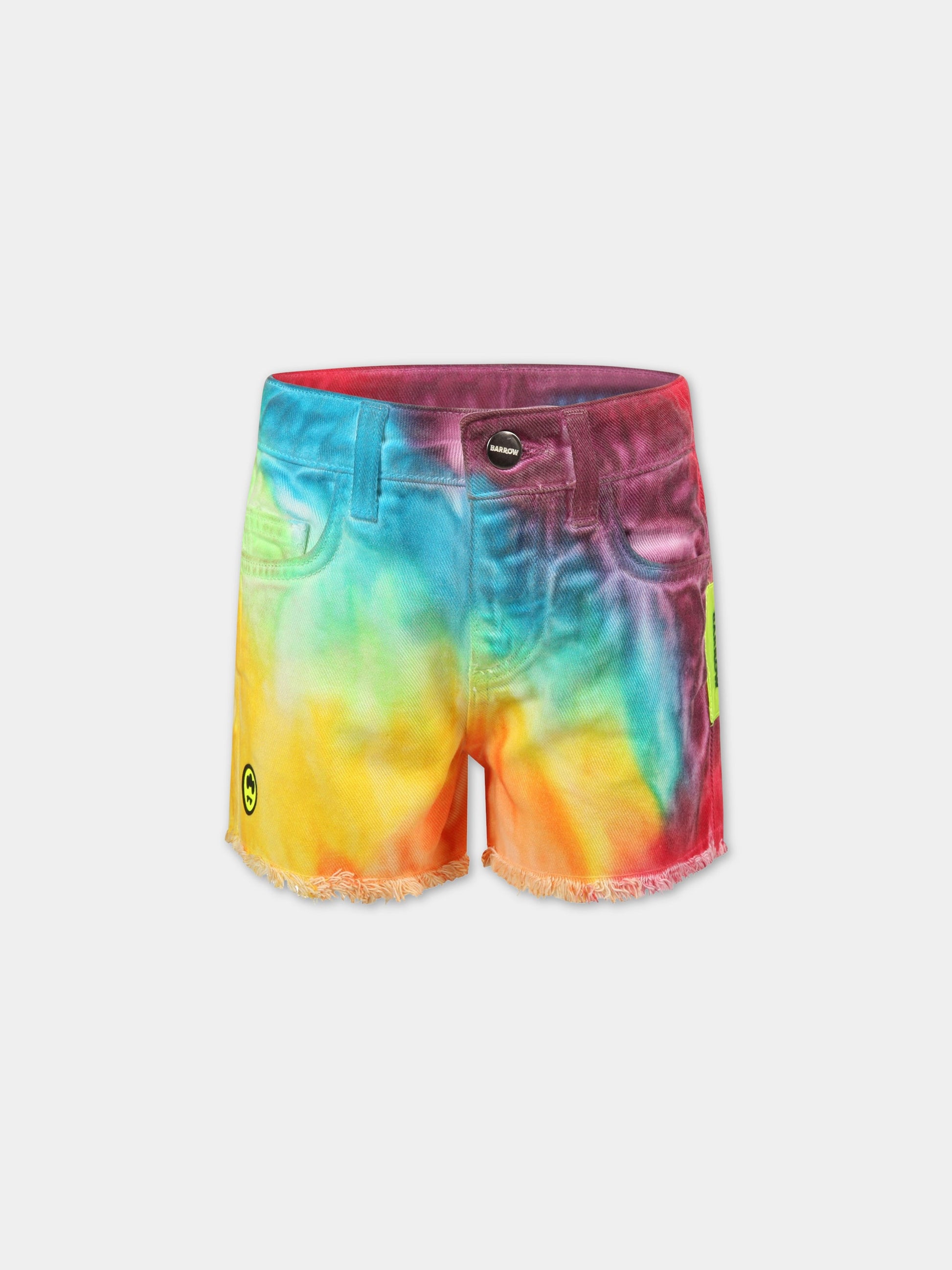 Short multicolor per bambina con logo,Barrow,030476 200