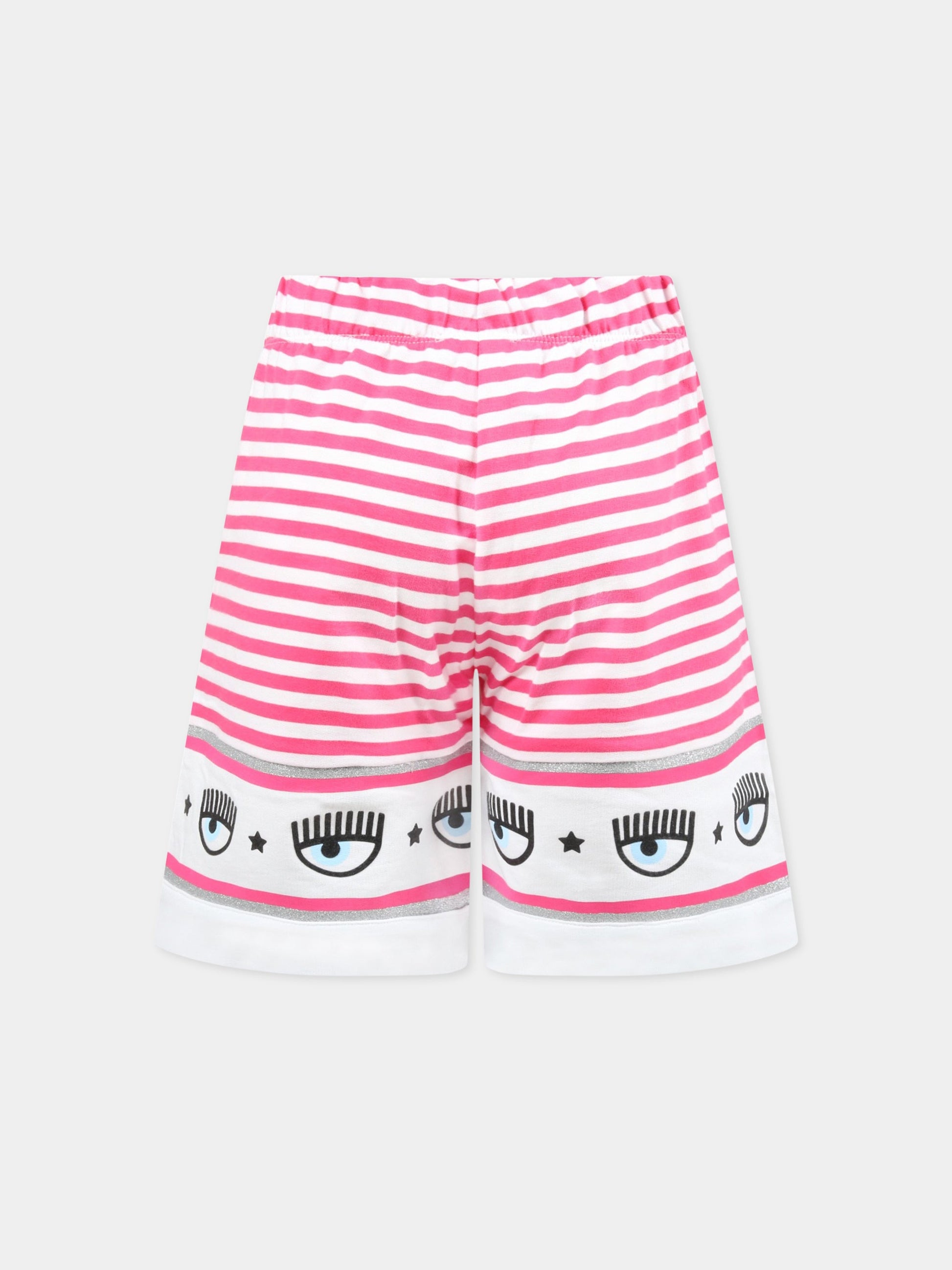 Short multicolor per bambina con iconici occhi,Chiara Ferragni Collection,599410 9043 9942