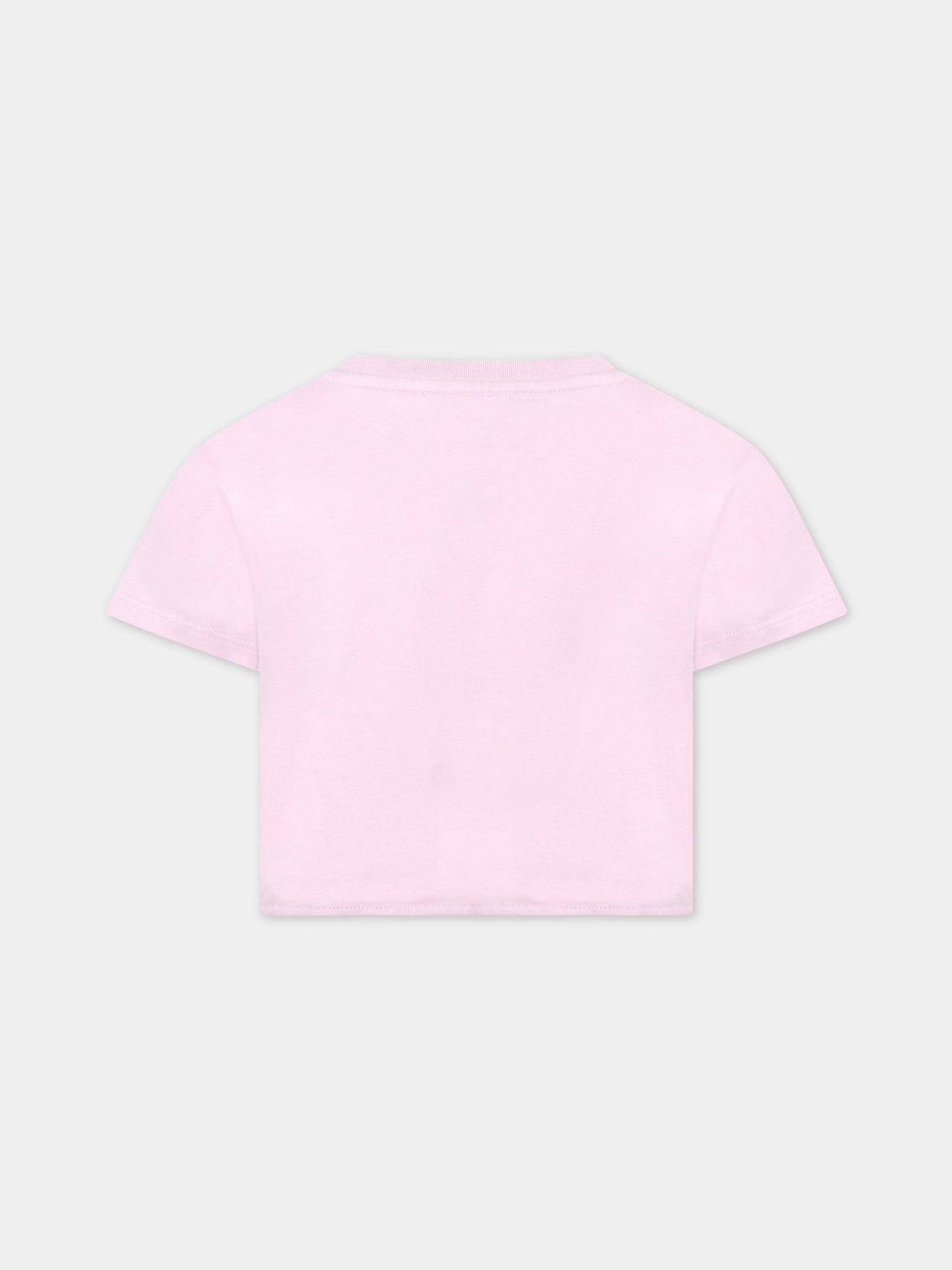 T-shirt lilla per bambina con logo,Chloé Kids,C15D42 924