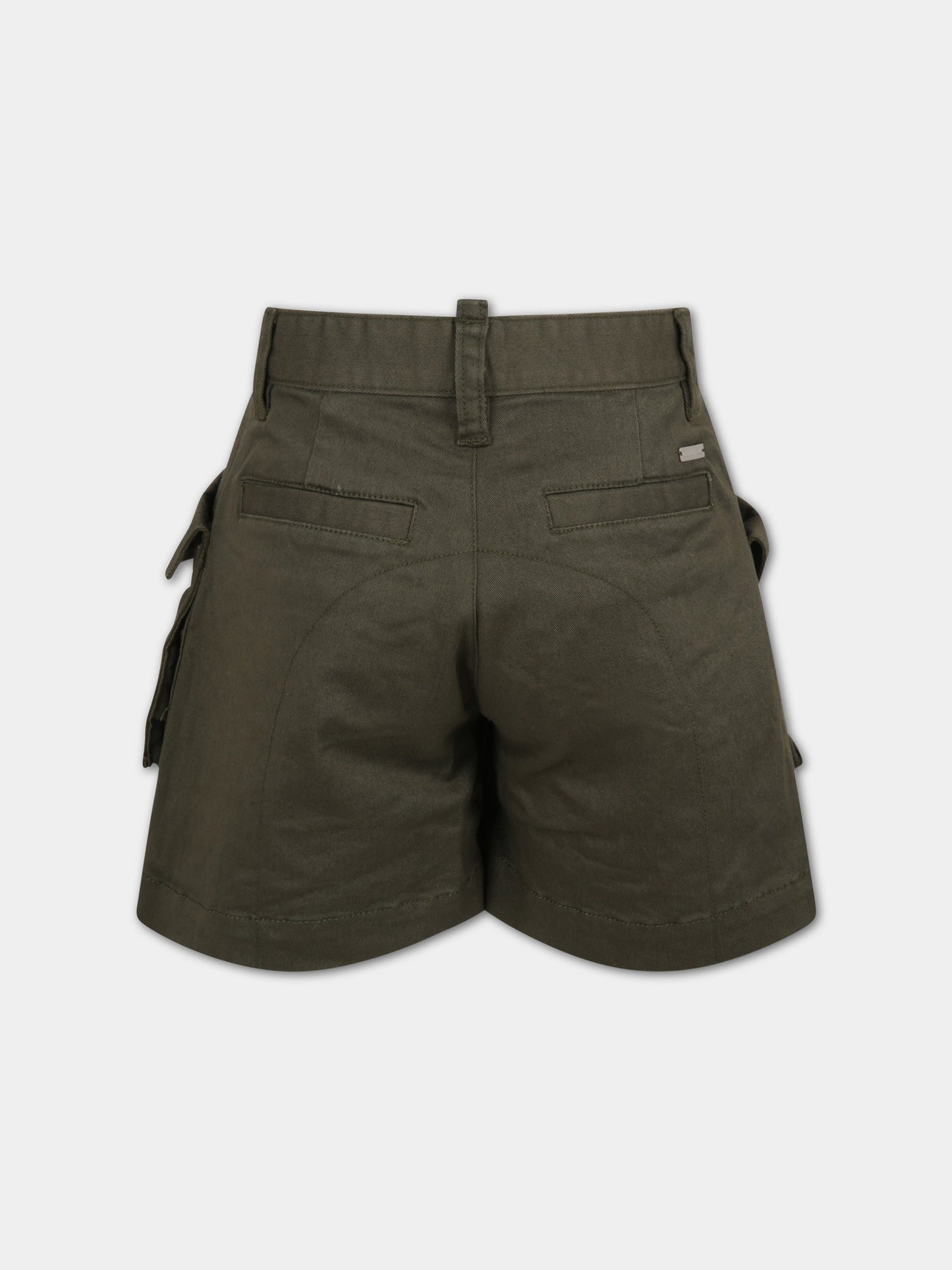 Short verde per bambino con logo,Dsquared2,DQ0743 D0022 DQ561