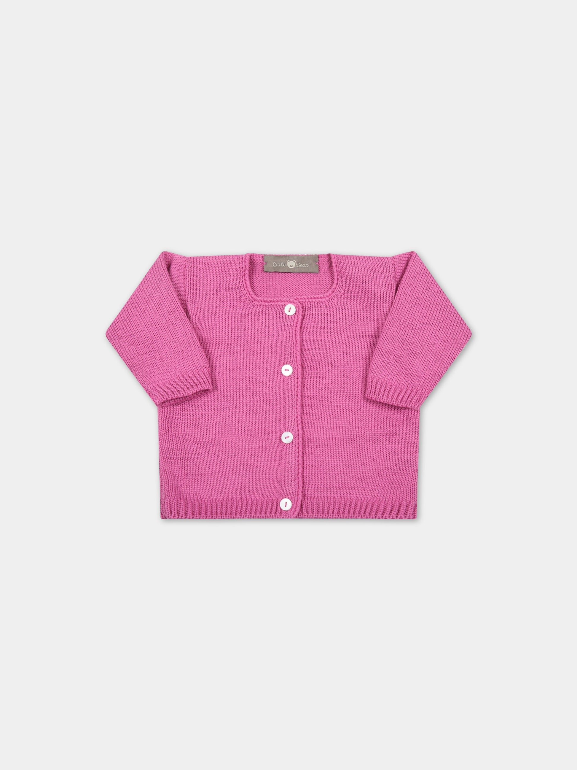 Cardigan viola per neonata,Little Bear,4003 PEONIA