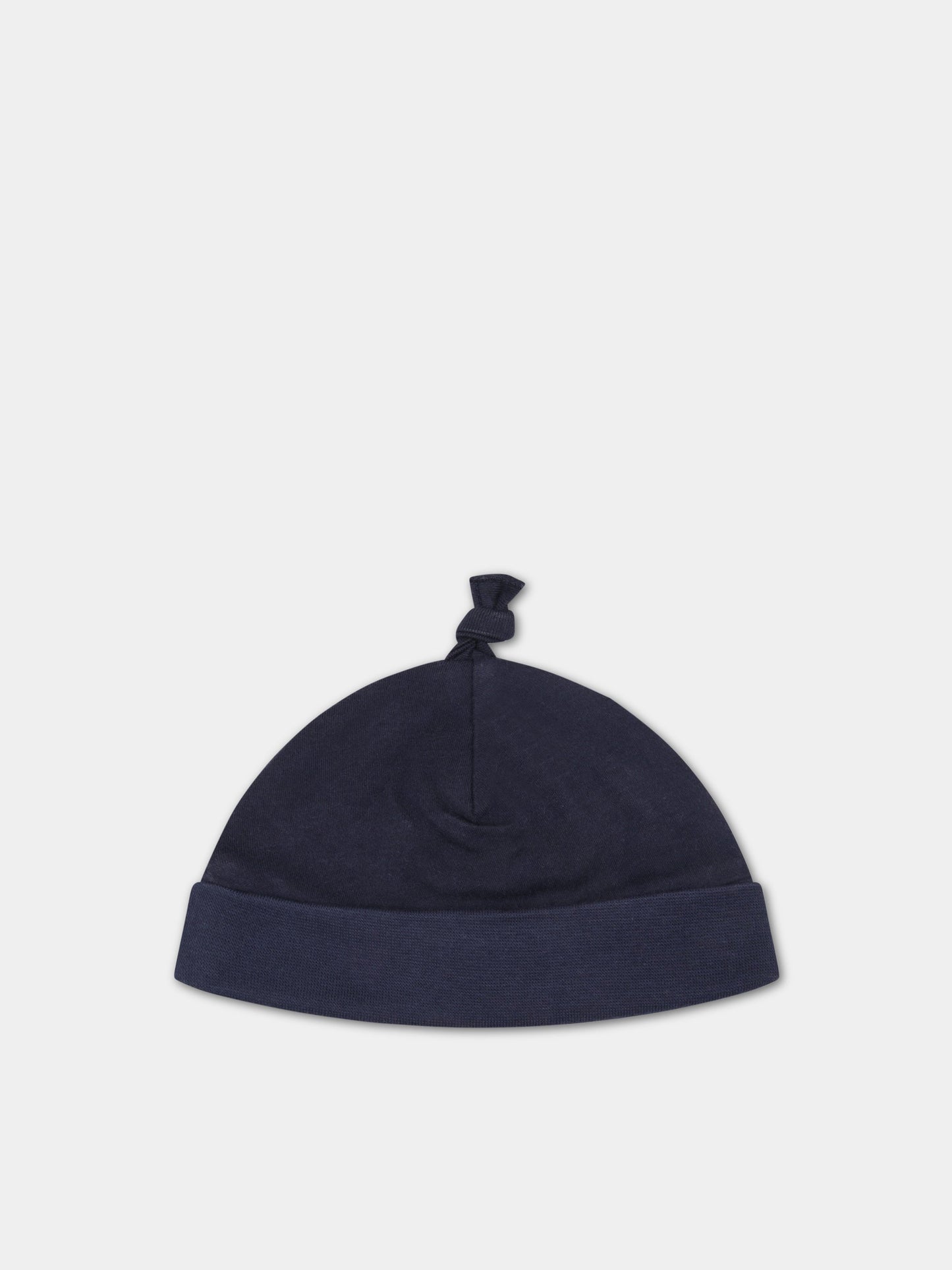 Cappello blu per neonato con logo blu ricamato,Hugo Boss,J91127 849