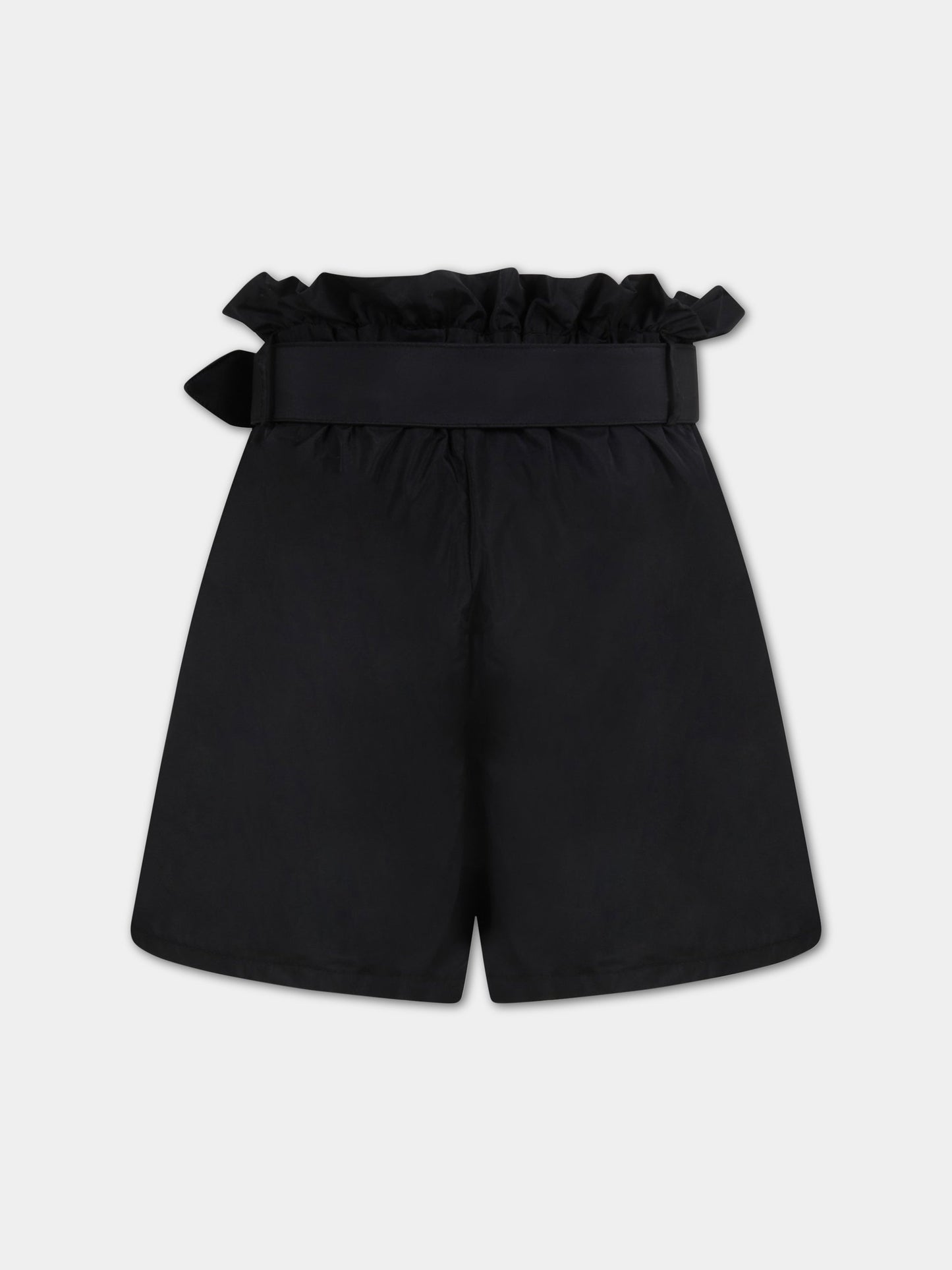 Short nero per bambina con logo,Msgm Kids,MS028945 110