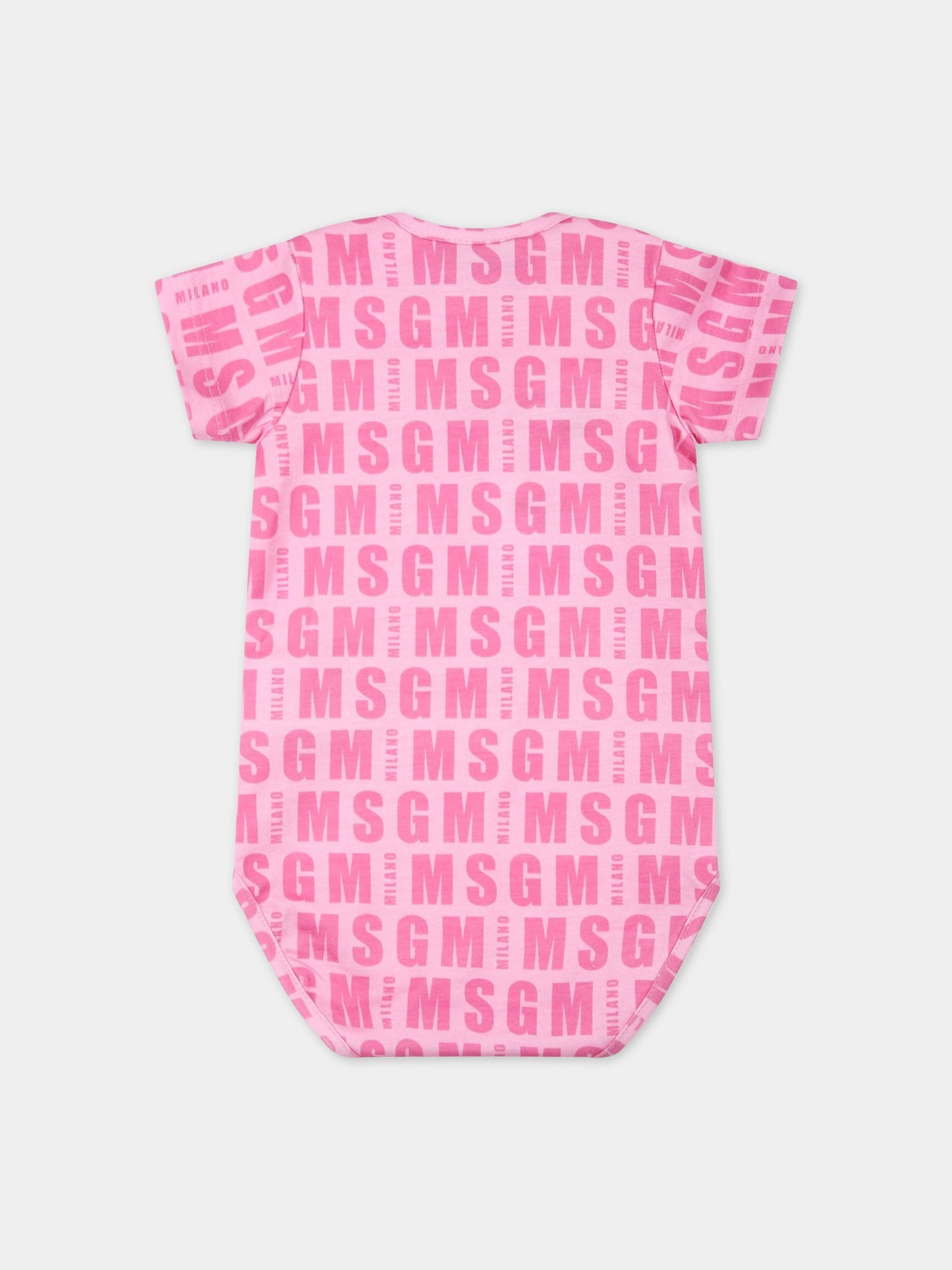 Set rosa per neonata con logo,Msgm Kids,MS029048 042