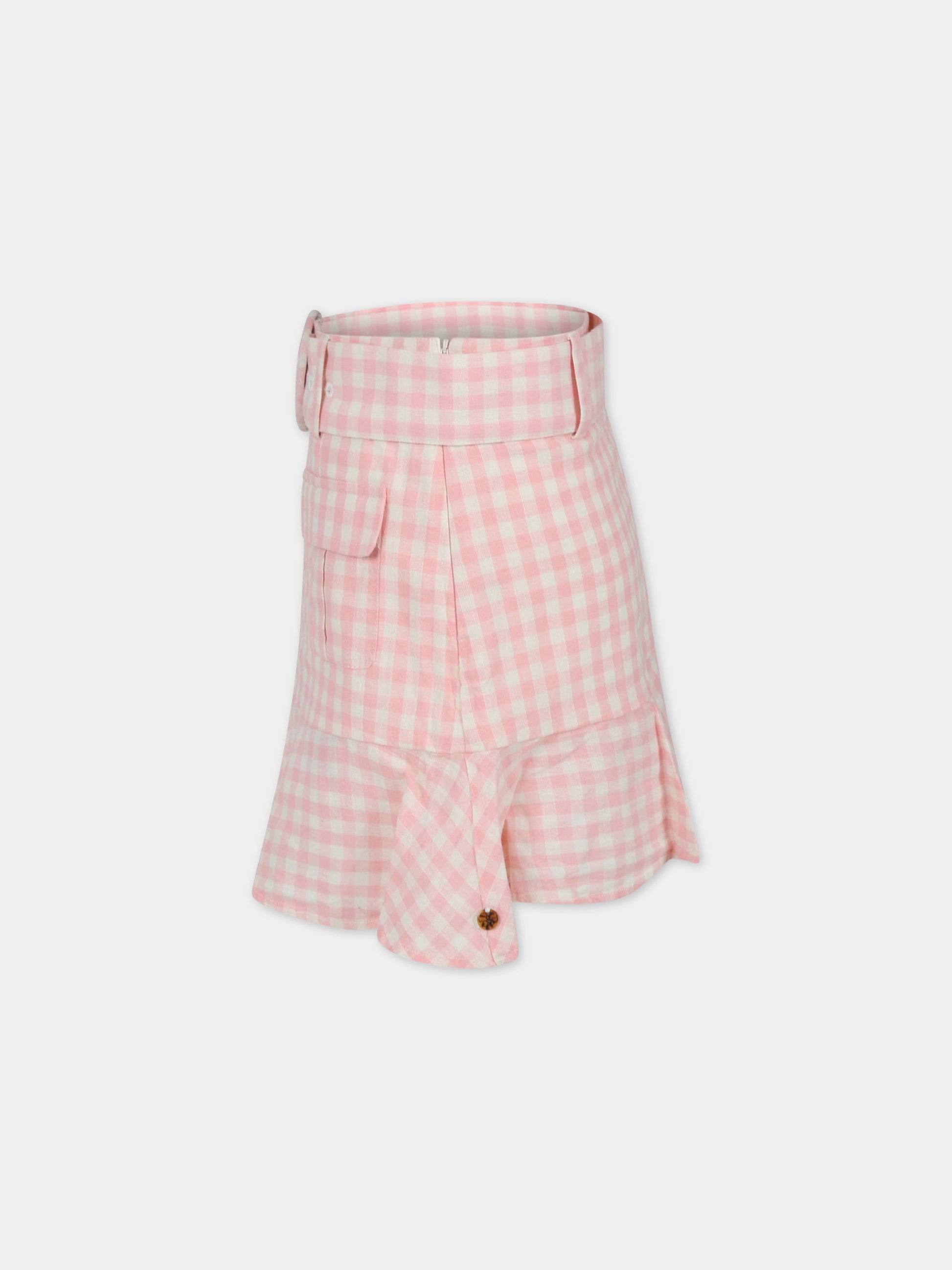 Gonna rosa per bambina con cintura,Scotch&soda,165516 0219