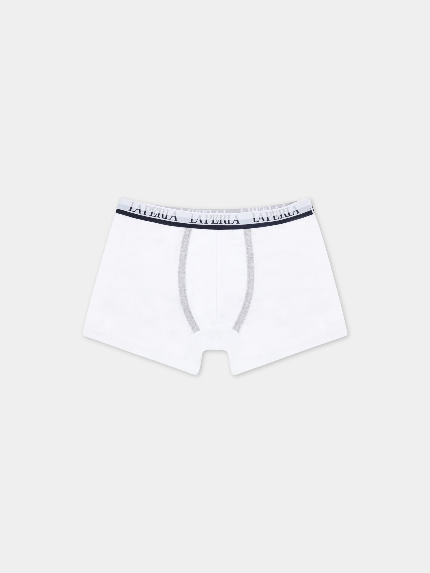 Boxer bianco per bambino con loghi,La Perla,54048 XO