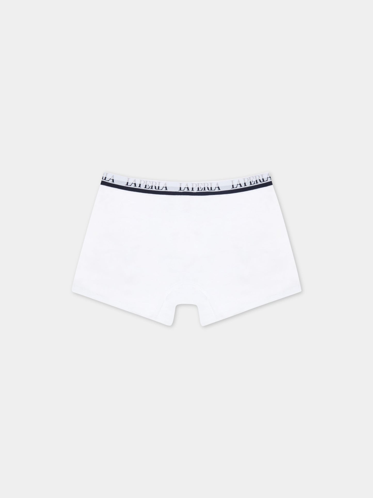 Boxer bianco per bambino con loghi,La Perla,54048 XO