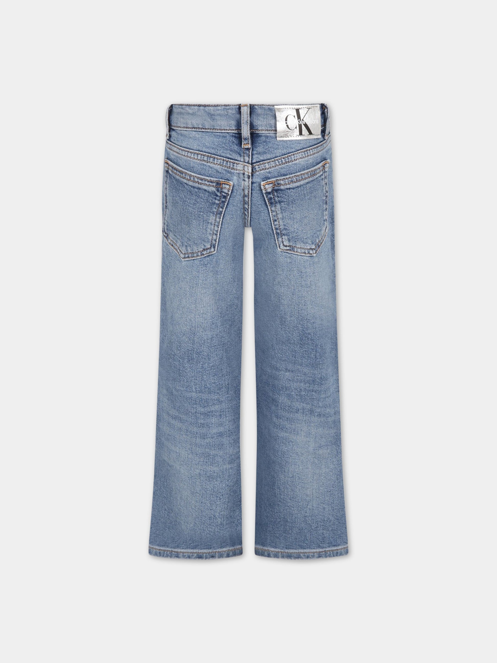 Jeans celeste per bambina,Calvin Klein Kids,CKIG0IG01507 1A4