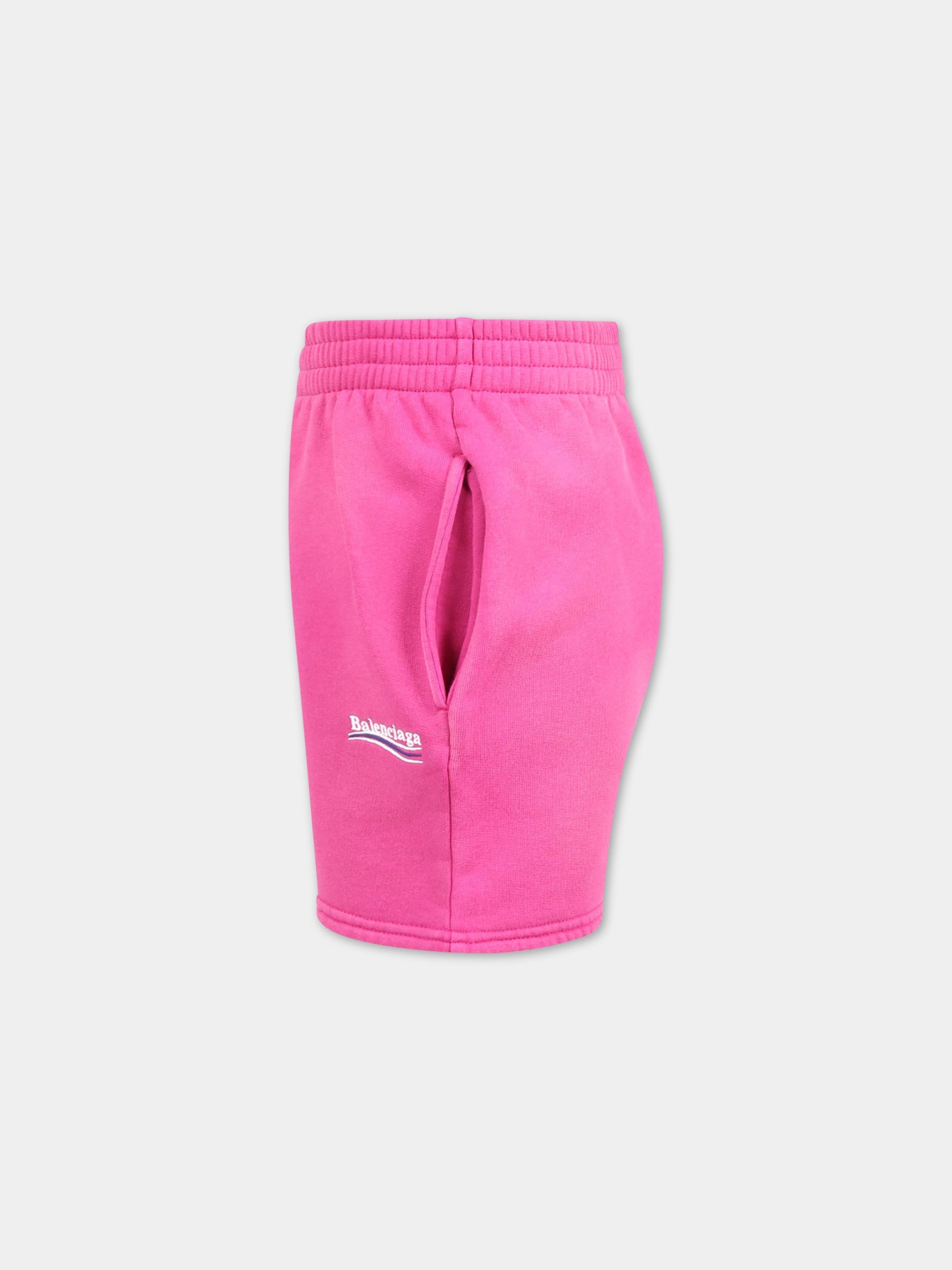 Short viola per bambina con logo,Balenciaga,681862 TMVE6 5282