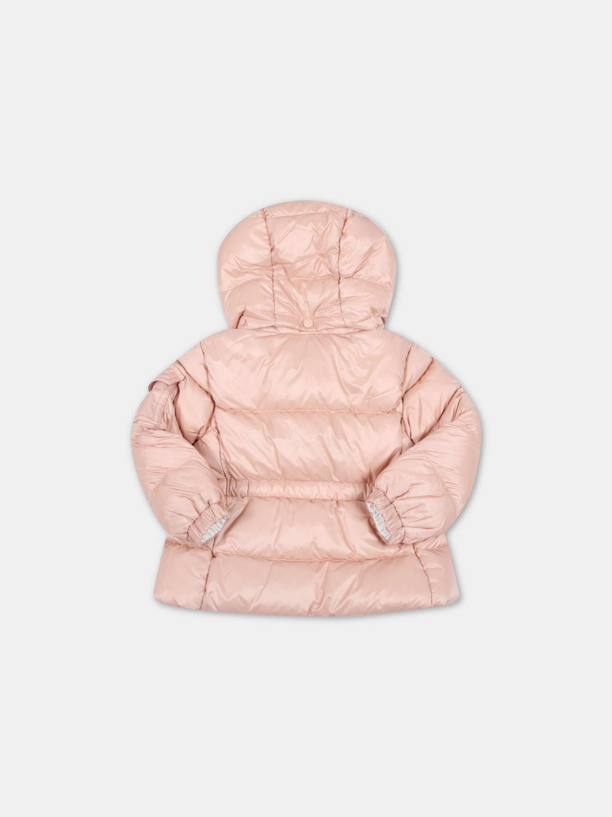 Piumino ''Sayn'' rosa per neonata con patch,Moncler Kids,951 1A00027 53048 514