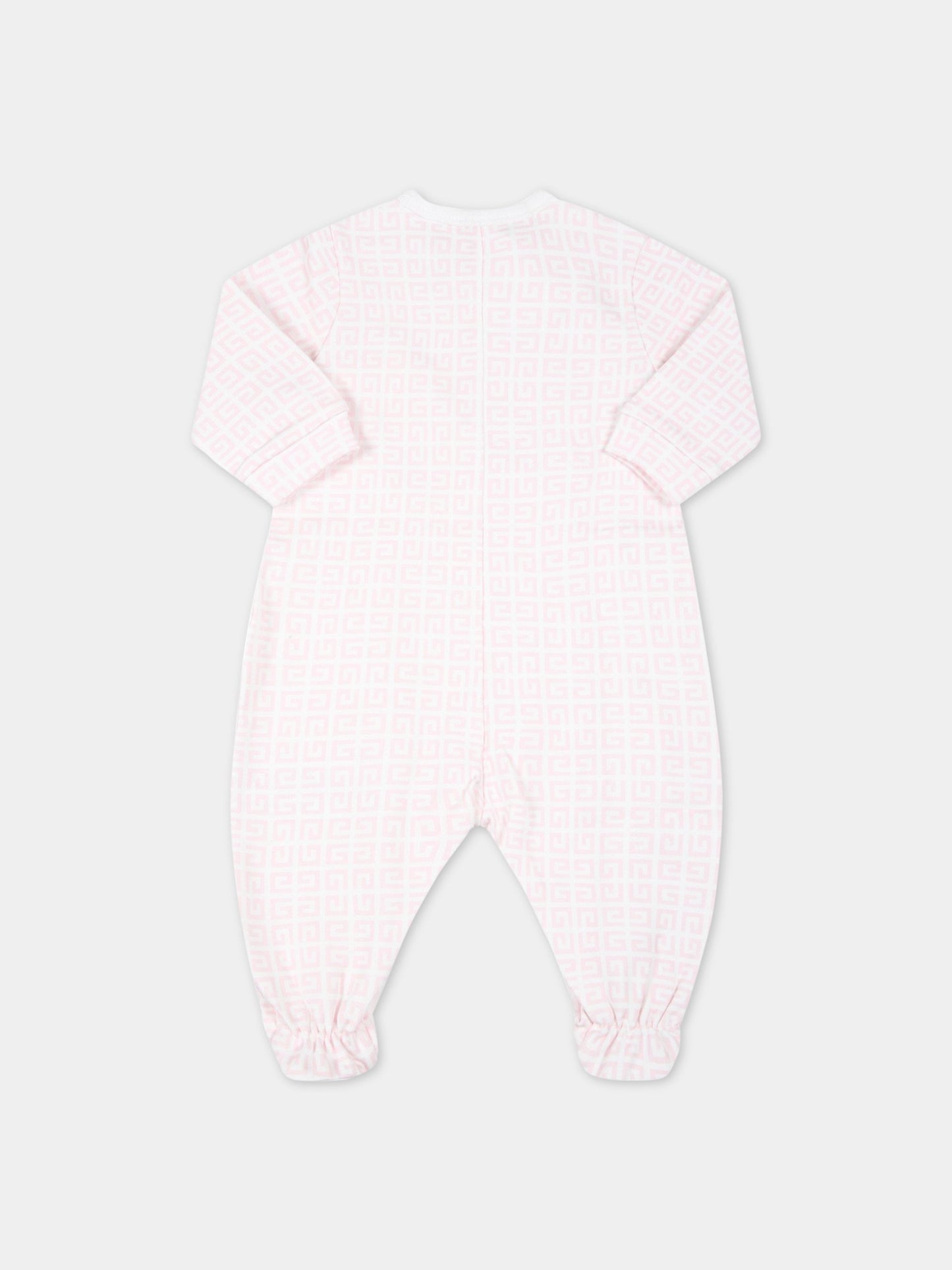 Tutina bianca per neonata con iconica G,Givenchy Kids,H97080 44Z