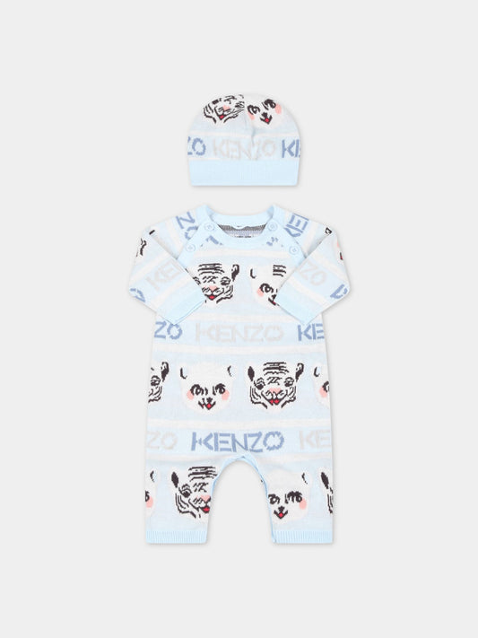 Set multicolor per neonato con animali,Kenzo Kids,K98083 78B