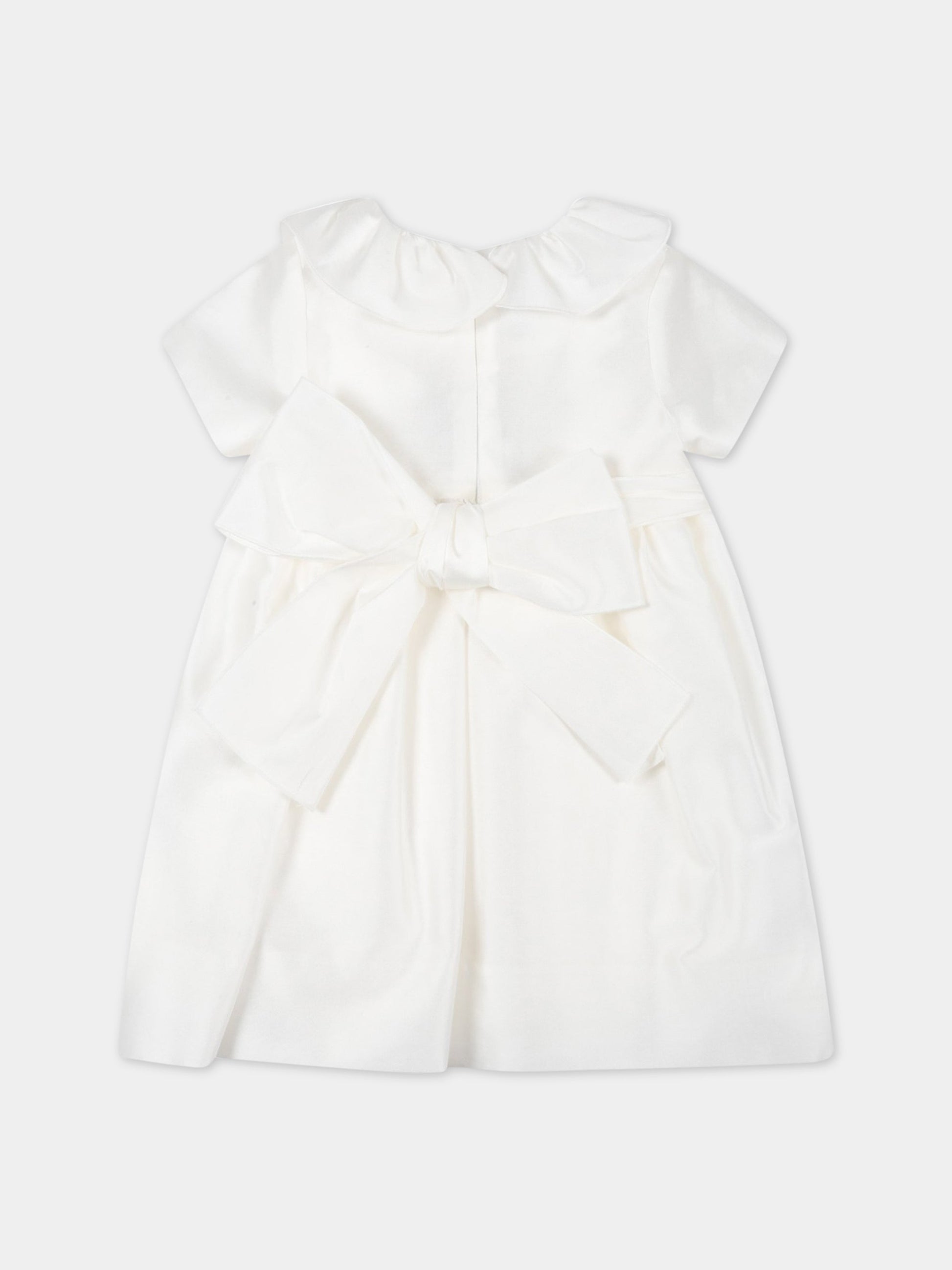 Vestito bianco per neonata,Little Bear,5221 LATTE