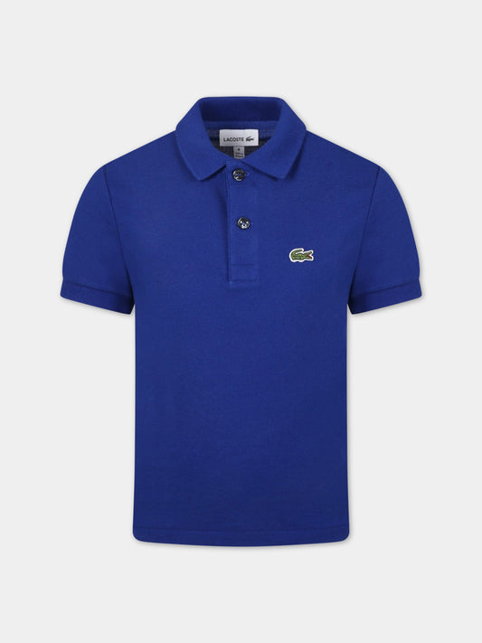 Polo blu per bambino con iconico coccodirlillo,Lacoste,PJ2909 00 BDM