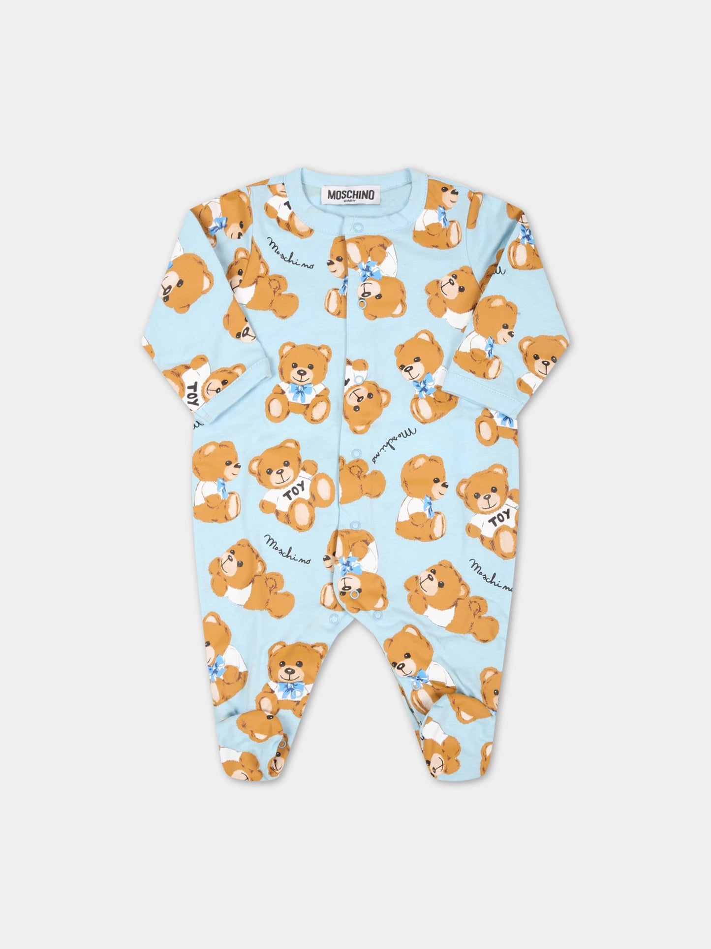 Set celeste per neonato con teddy bear,Moschino Kids,MUY048 LAB48 82578