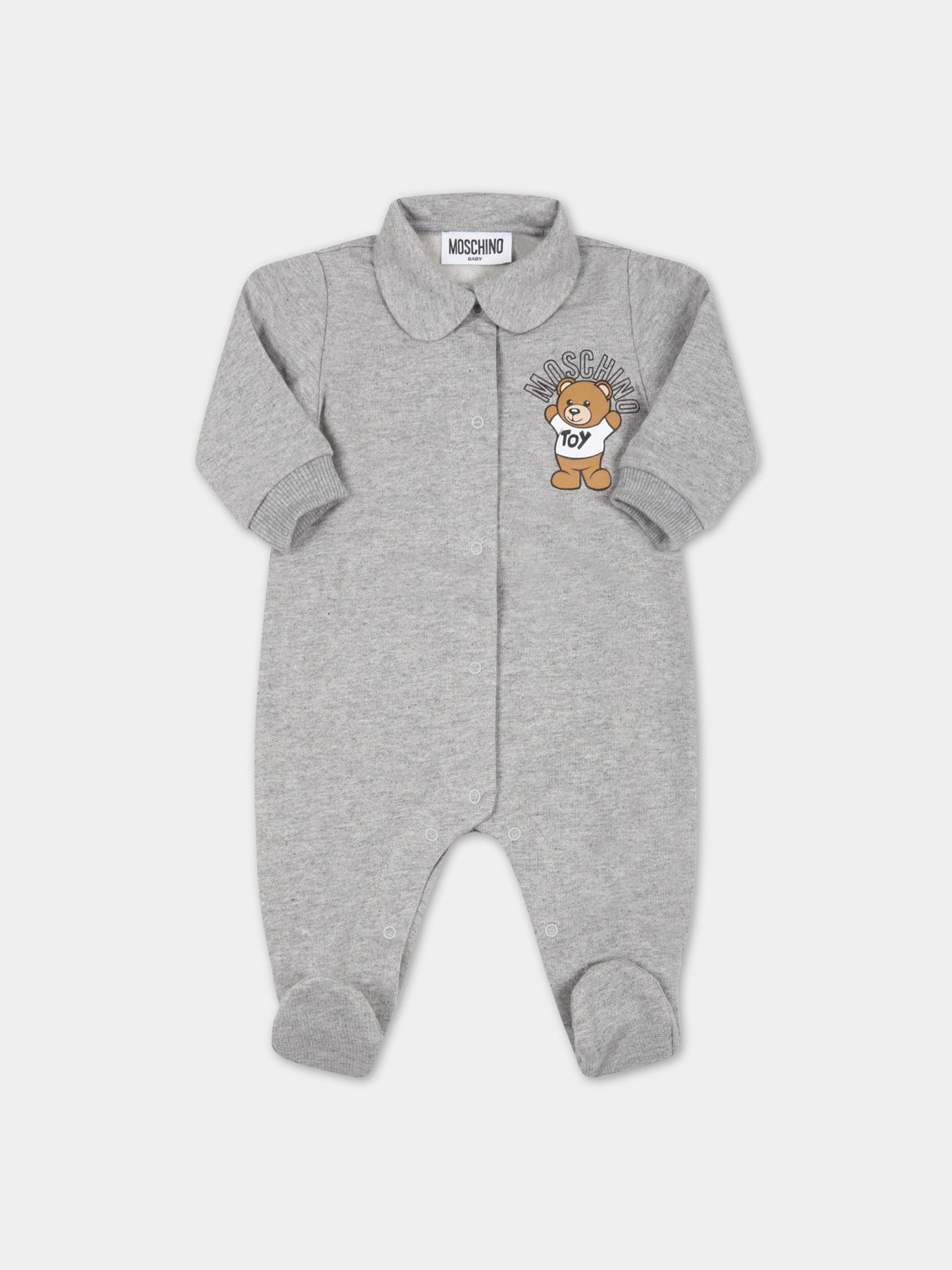 Set grigio per neonati con teddy bear,Moschino Kids,MUY047 LCA40 60901