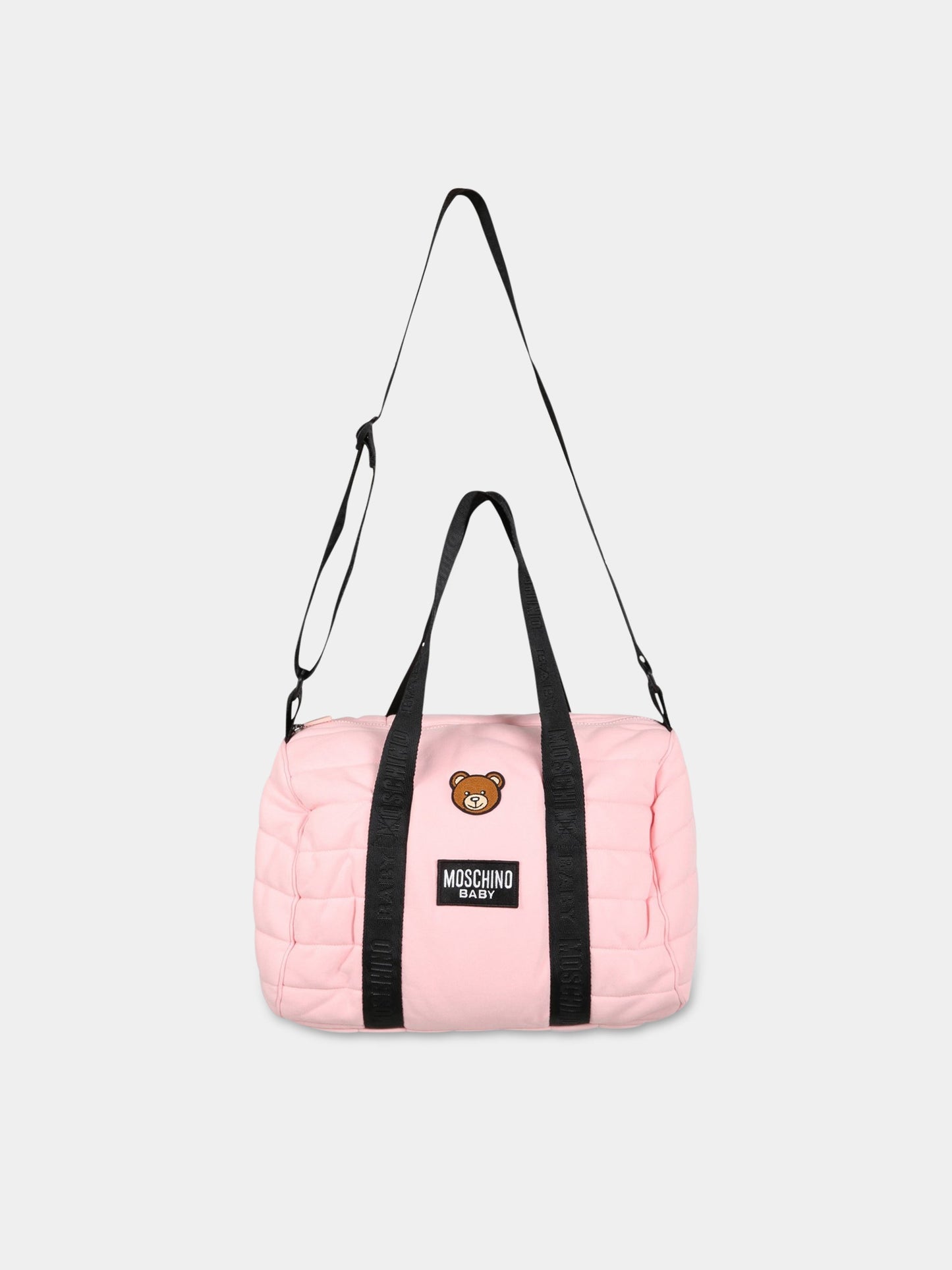 Borsa mamma rosa per neonata con teddy bear,Moschino Kids,MUX048 LCA26 50209