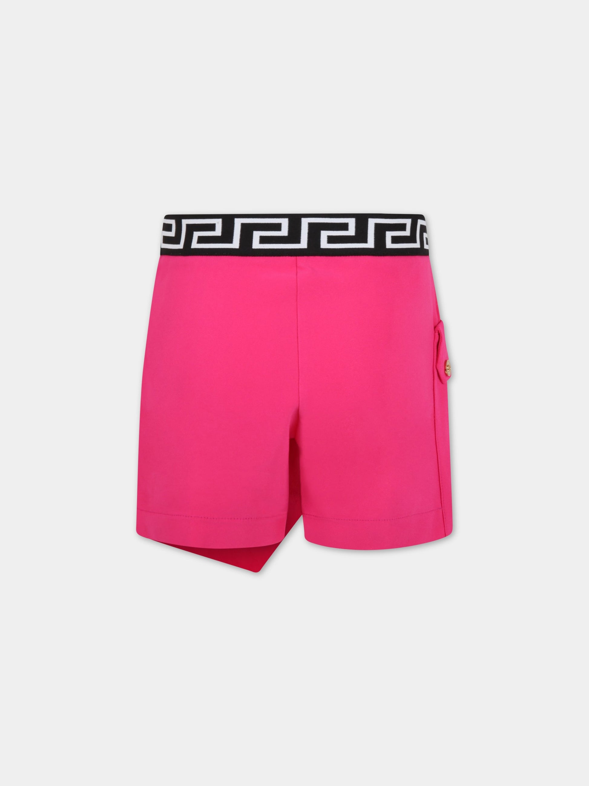 Shorts fucsia per bambina,Versace,1004876 1A03366 1PF00 AY6785