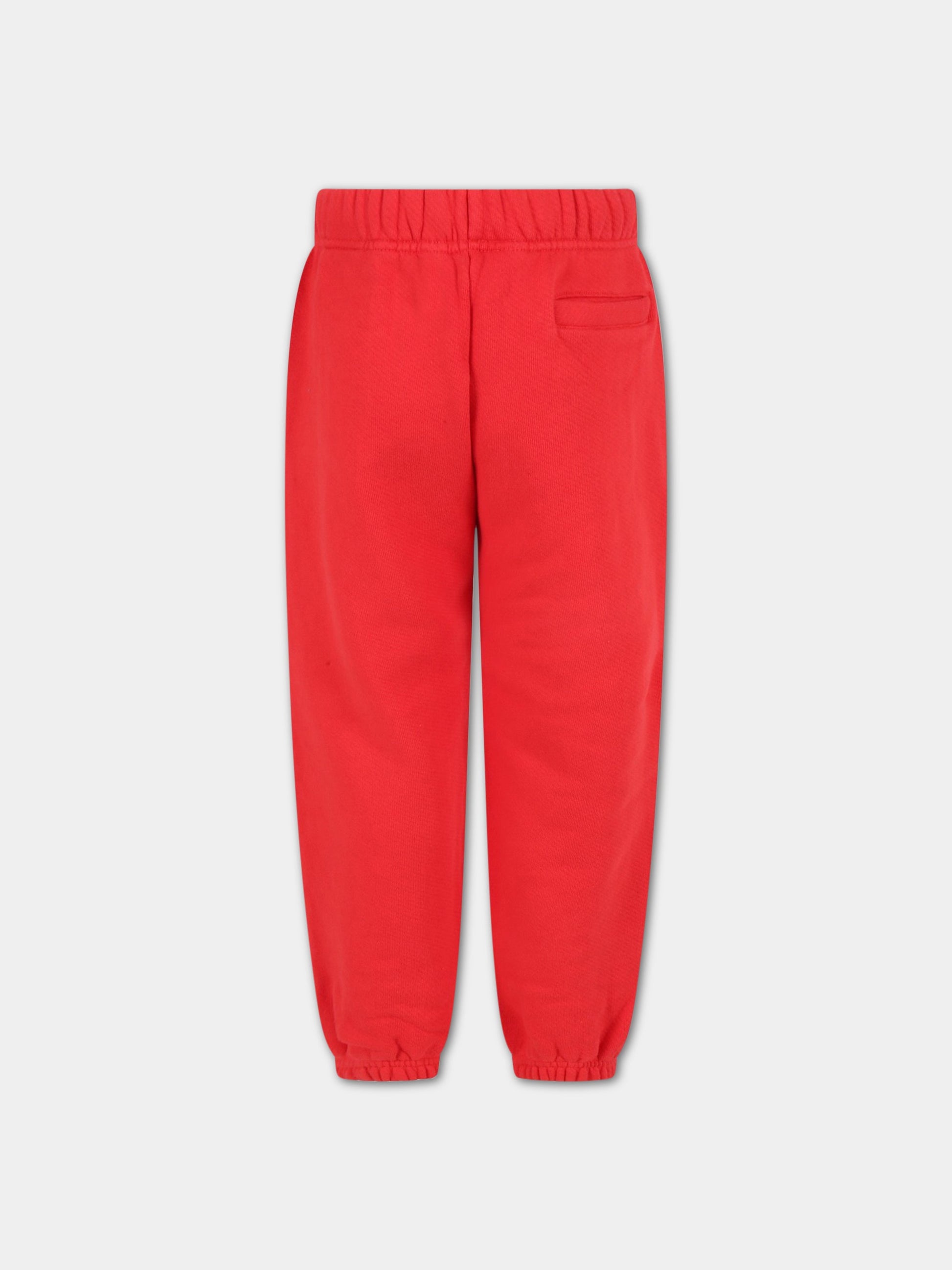 Pantalone rosso per bambini con logo,Palm Angels,PBCH002F22FLE0012501