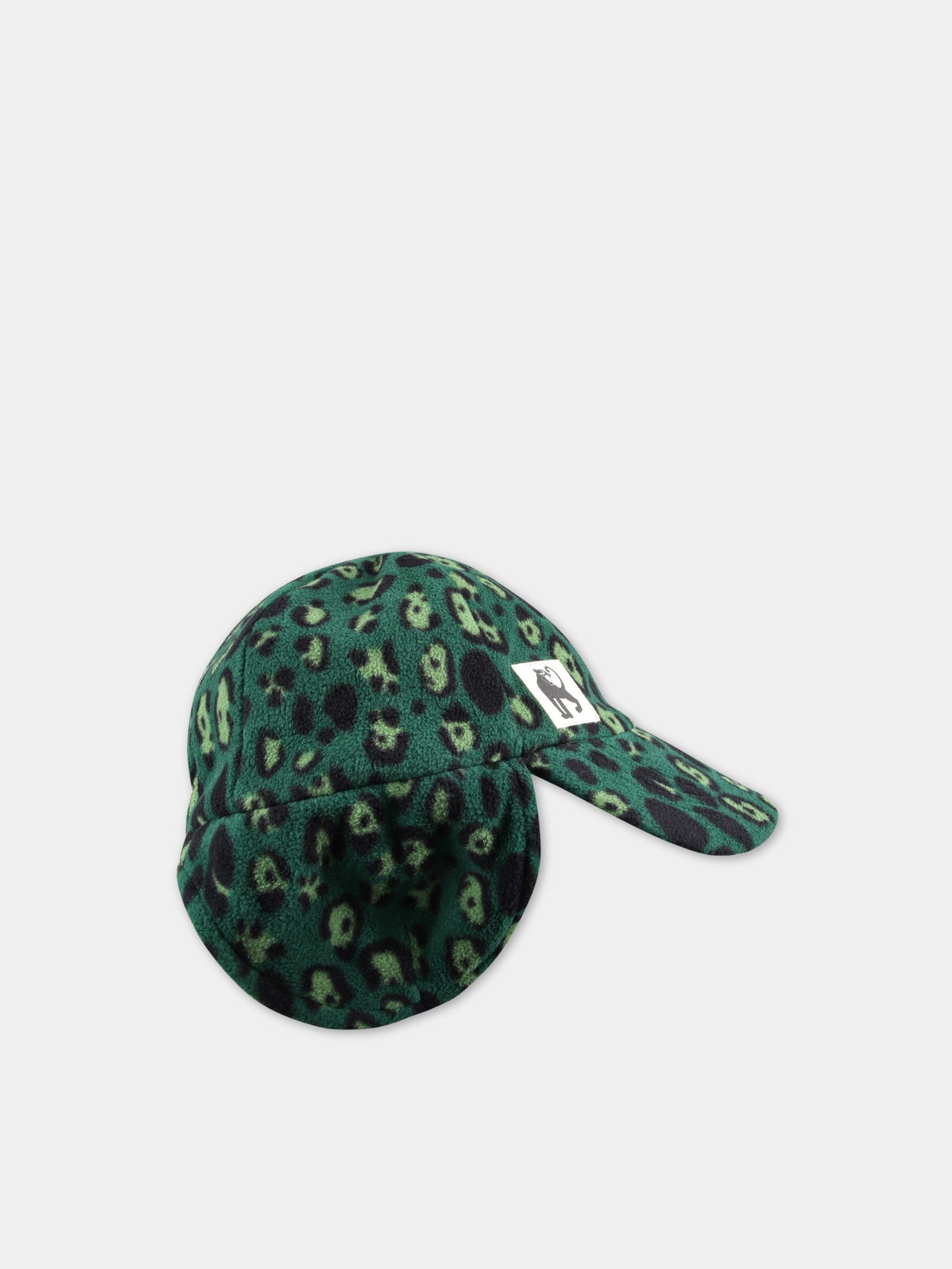 Cappello verde per bambini con stampa animalier,Mini Rodini,2276510075