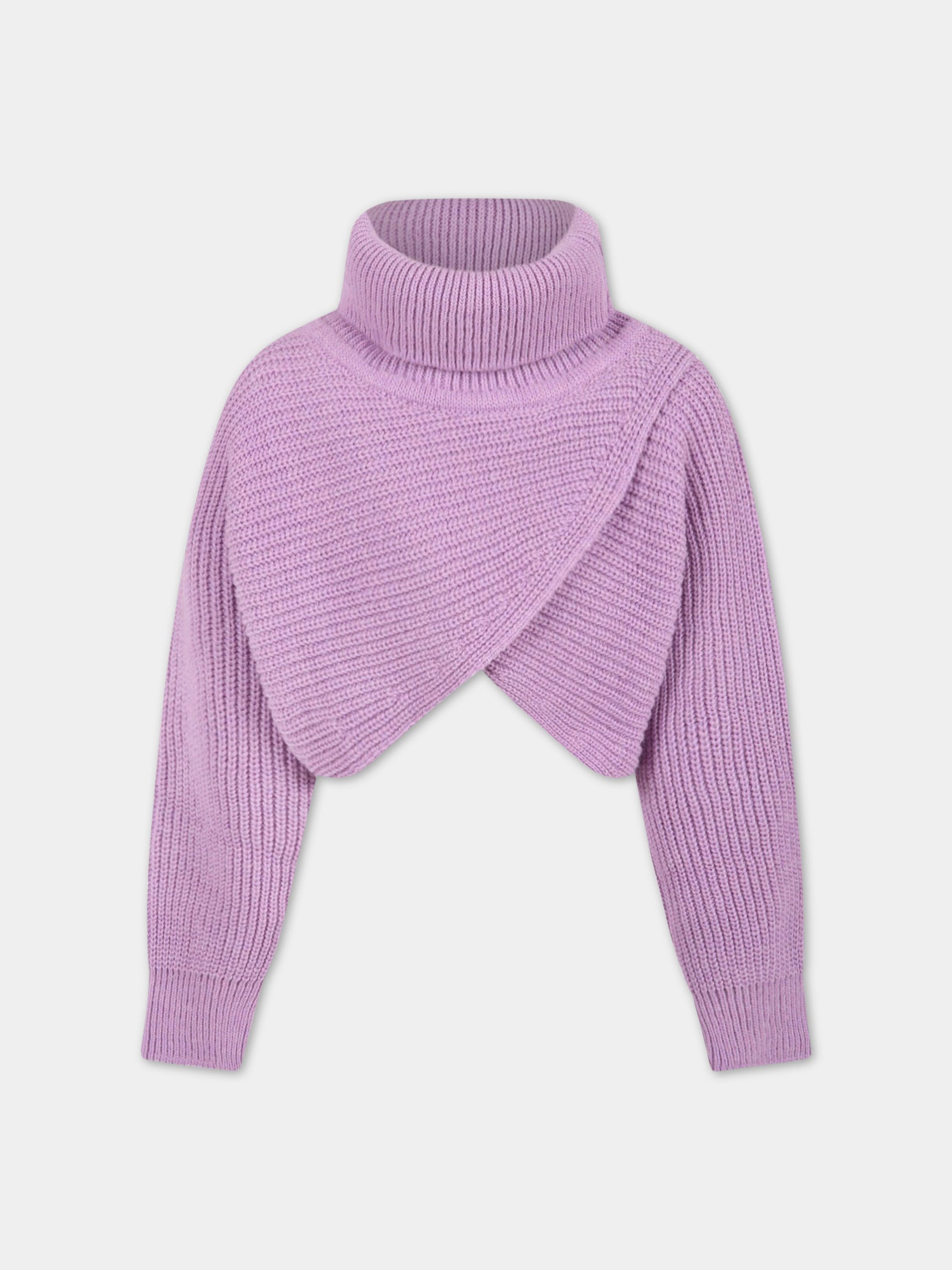 Maglione lilla per bambina,Msgm Kids,MS029161 071