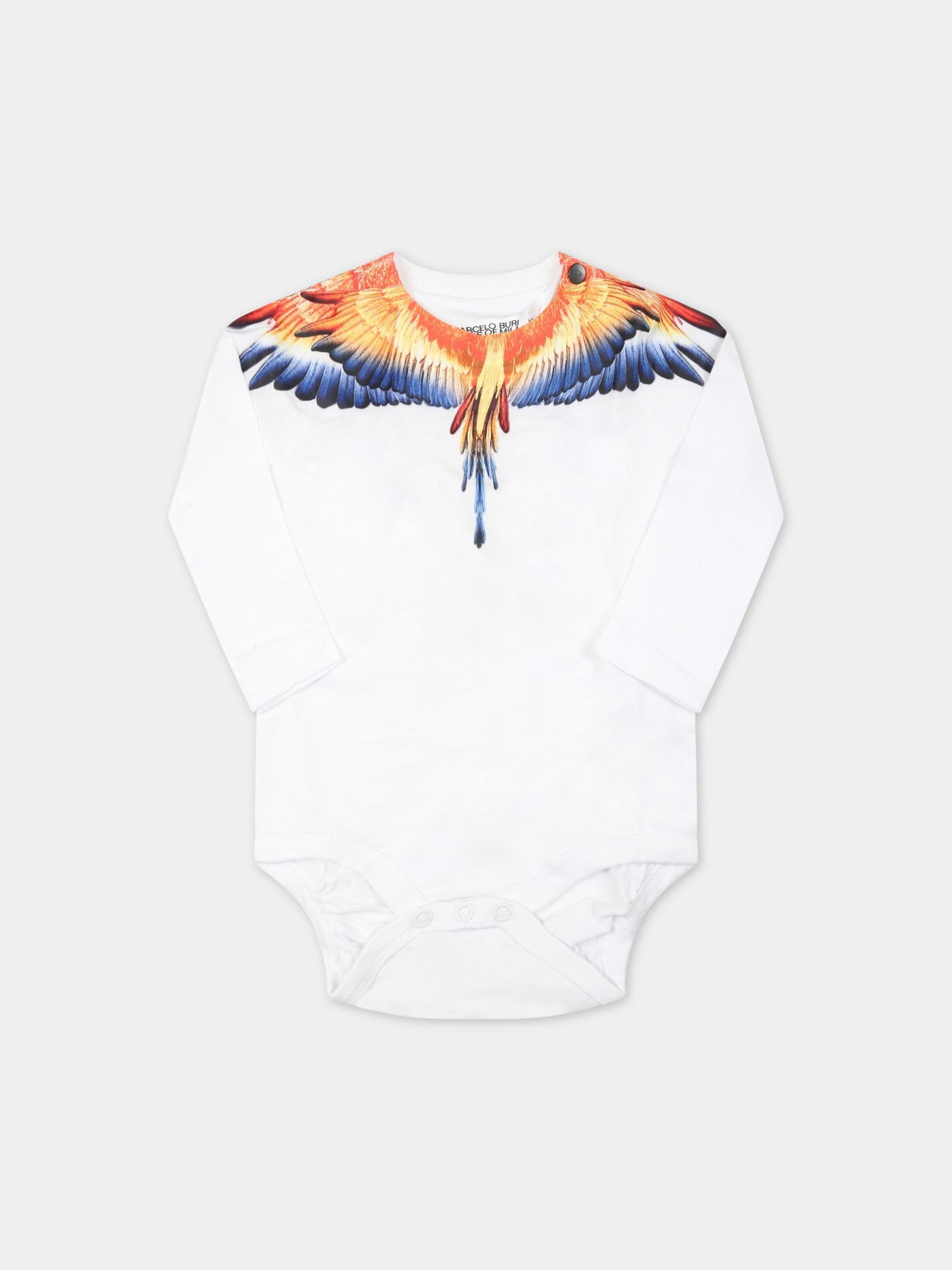 Set multicolor per neonato con ali,Marcelo Burlon Kids,CB2X002F22JER0010110