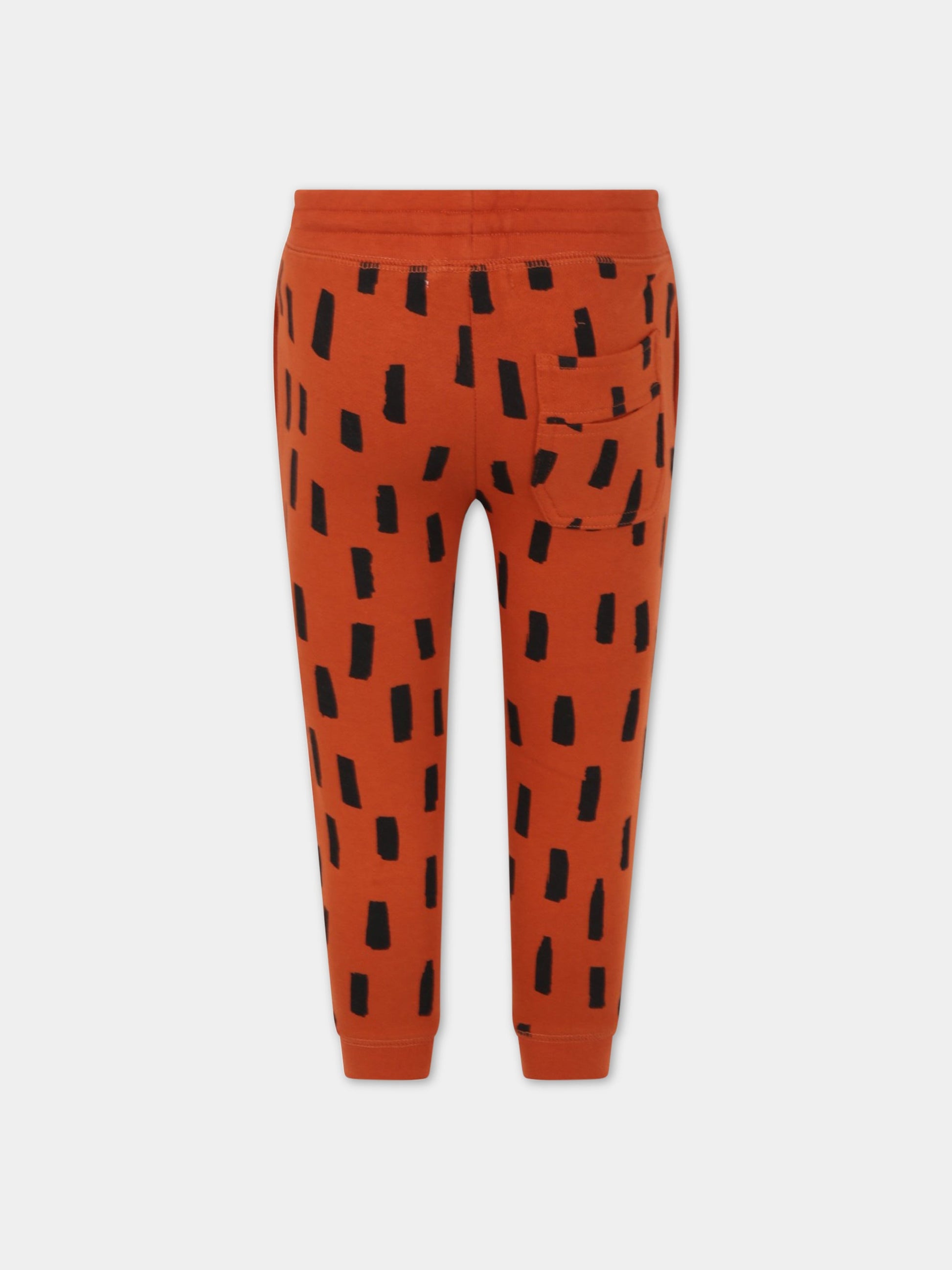 Pantaloni marroni da tuta per bambini con dettagli neri,Stella Mccartney Kids,8R6O90 Z0606 308NE