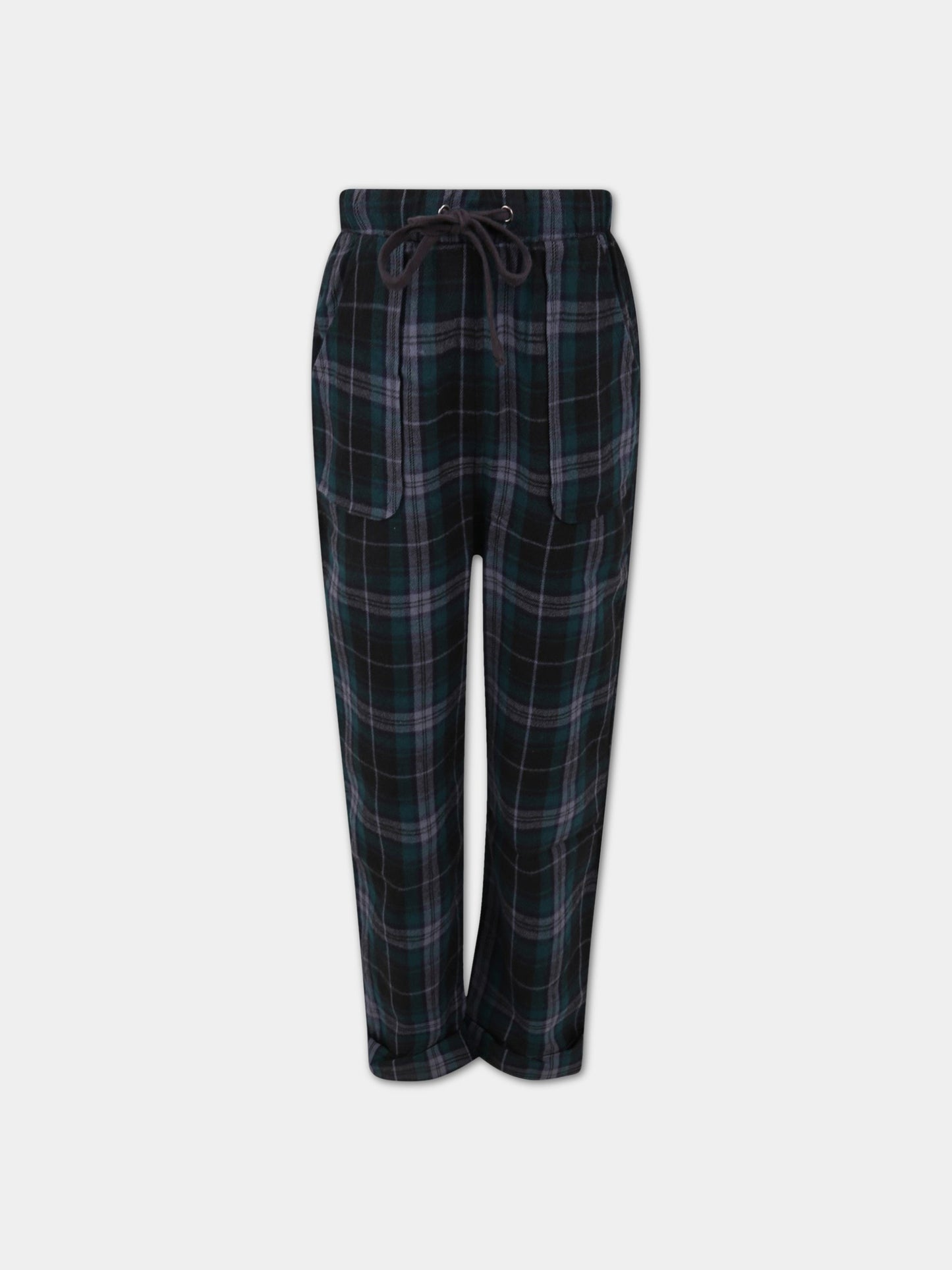 Pantaloni multicolor per bambino con stampa a quadri,Wander & Wonder,C12211 CHARCOAL PLAID