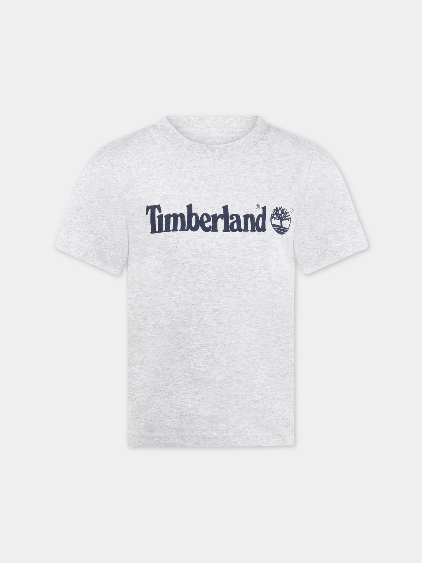 T-shirt grigia per bambino con logo,Timberland,T25P22 A32