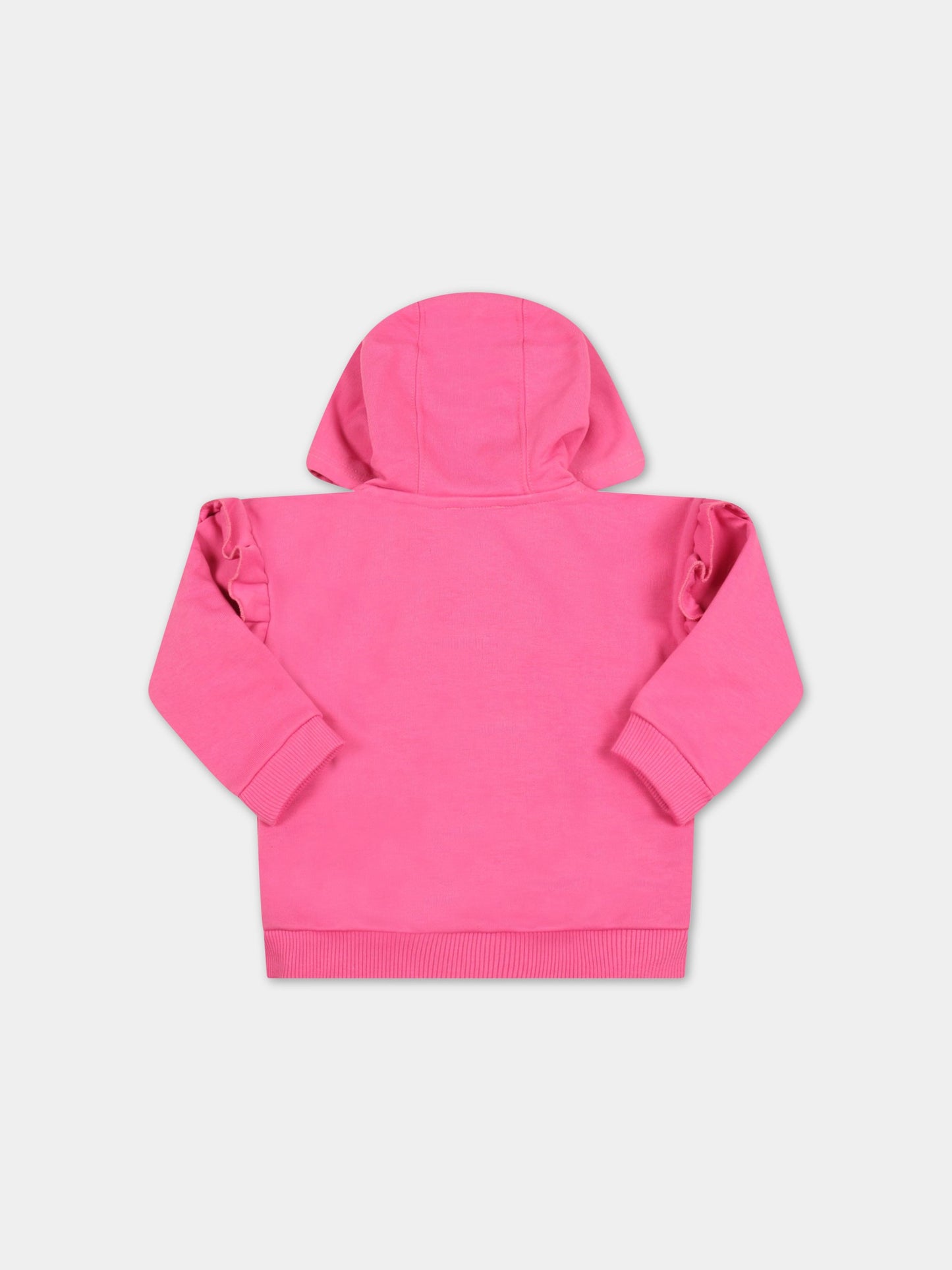 Felpa fucsia per neonata con logo,Givenchy Kids,H05209 482