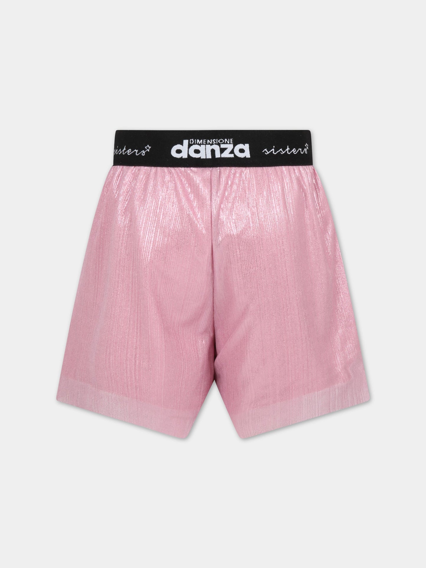 Short rosa per bambina con loghi,Dimensione Danza,029655 042