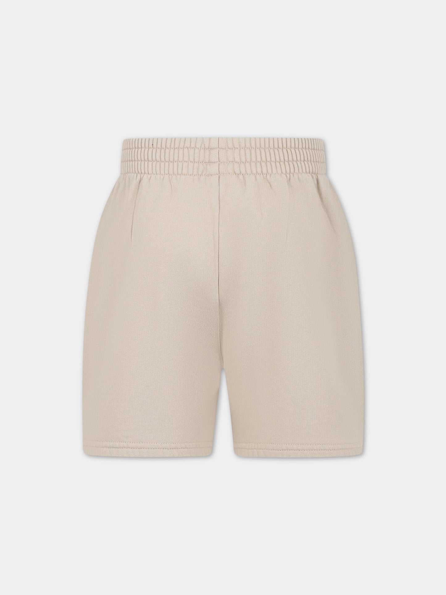 Shorts beige per bambino con logo,Balenciaga,681862 TMVK8 9364