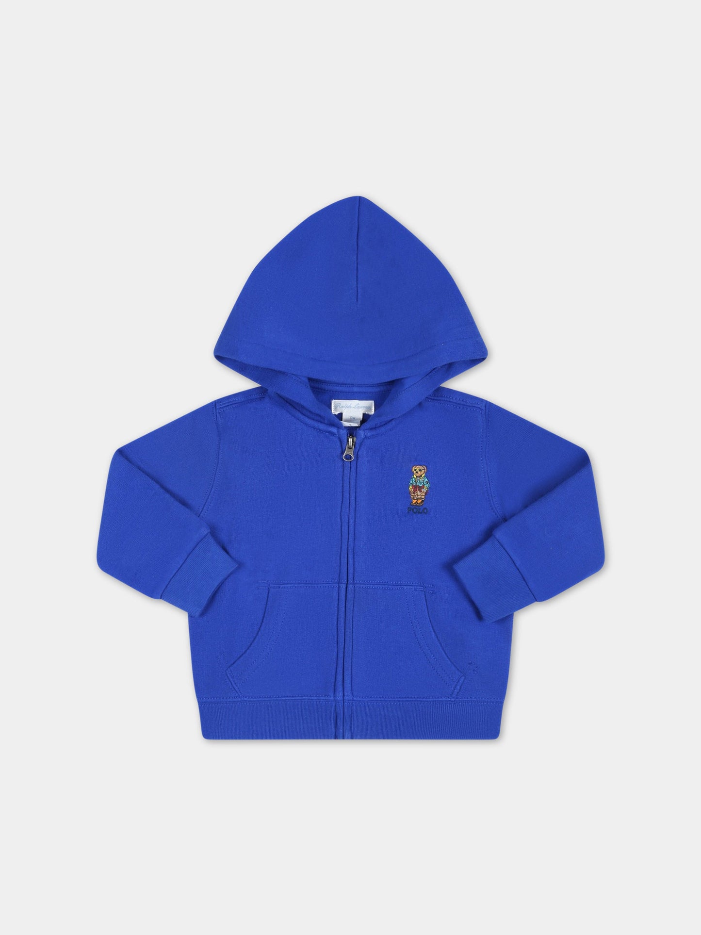 Felpa blu per neonato con Polo Bear,Ralph Lauren Kids,891801001