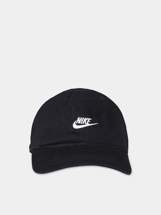 Cappello nero per bambini con logo,Nike,8A2902 023