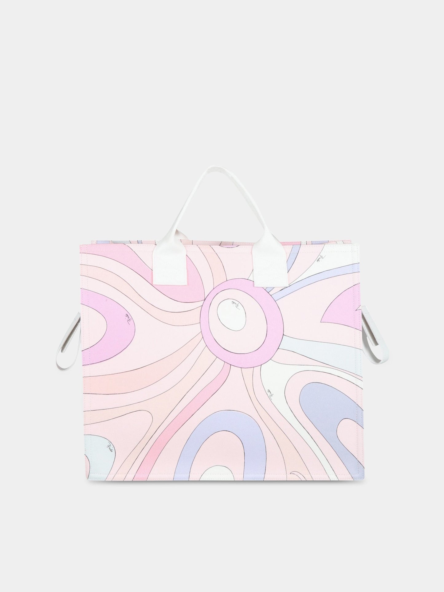 Borsa-mamma multicolor per neonata con stampa,Emilio Pucci Junior,PS0B18 G0091 500MC