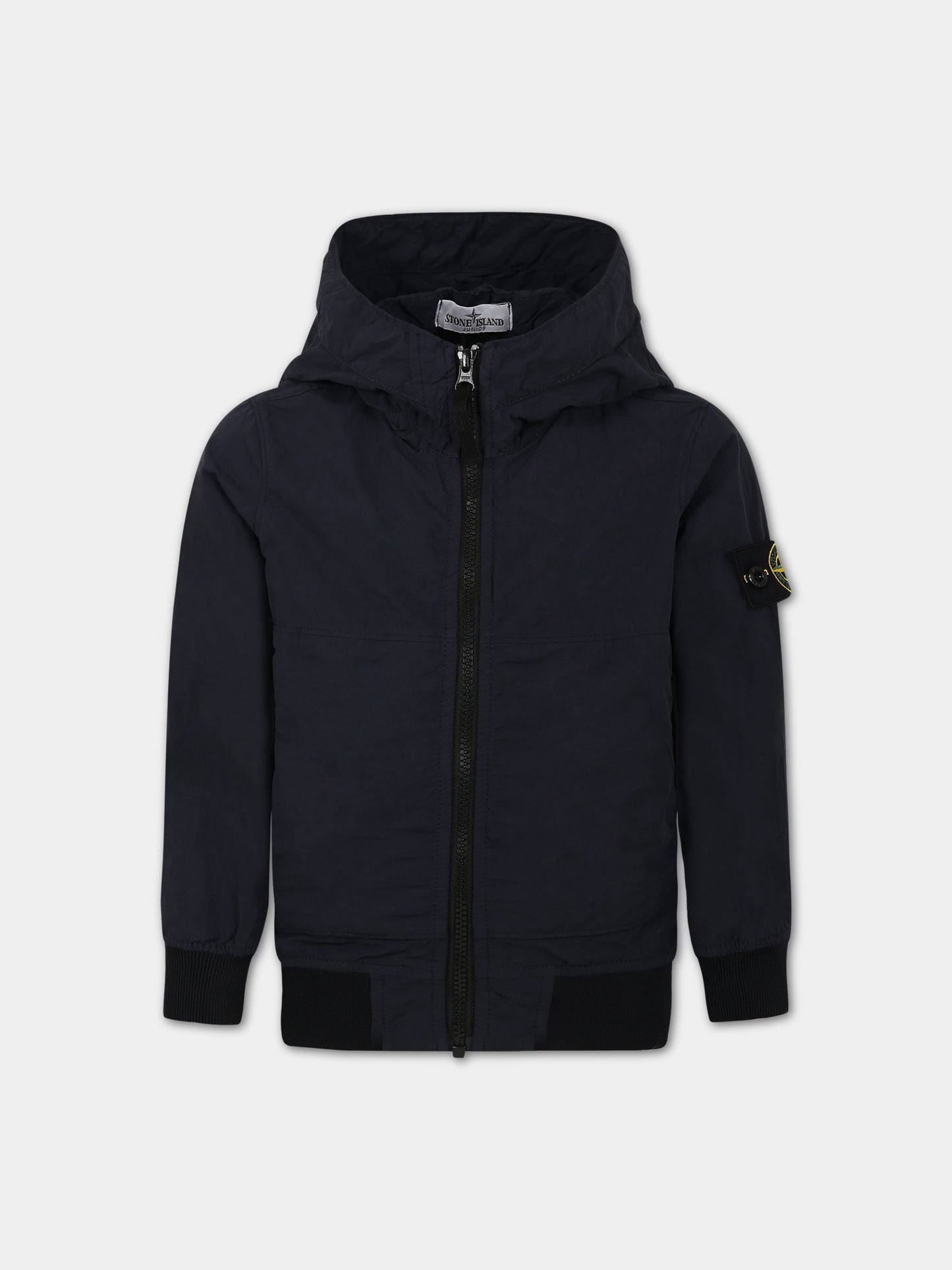 Giacca blu per bambino con iconica bussola,Stone Island Junior,7816 405 30 V0020