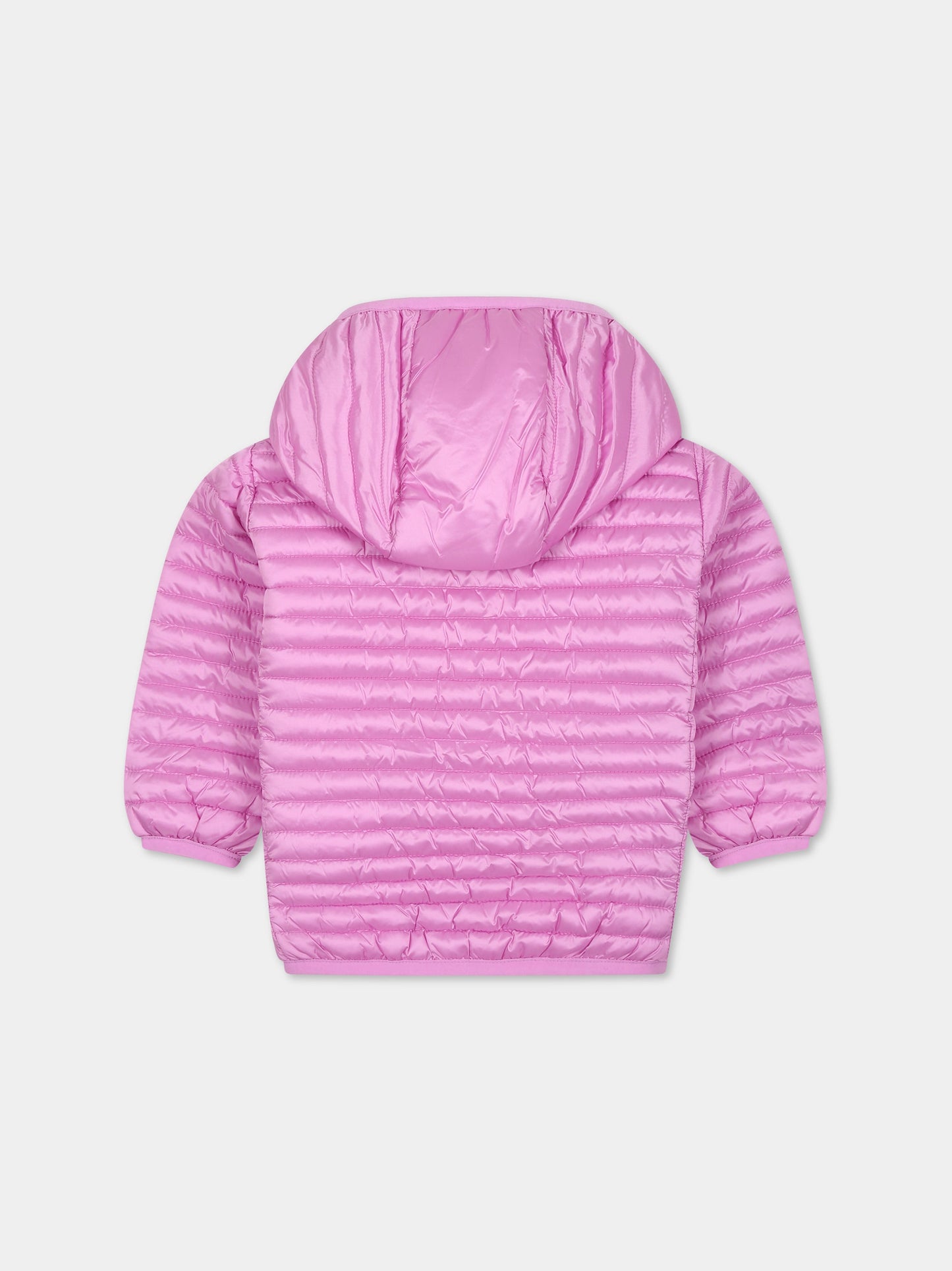 Pink down-jacket  Lucy  for baby girl with logo,Save The Duck Kids,I30005G IRIS16 80029