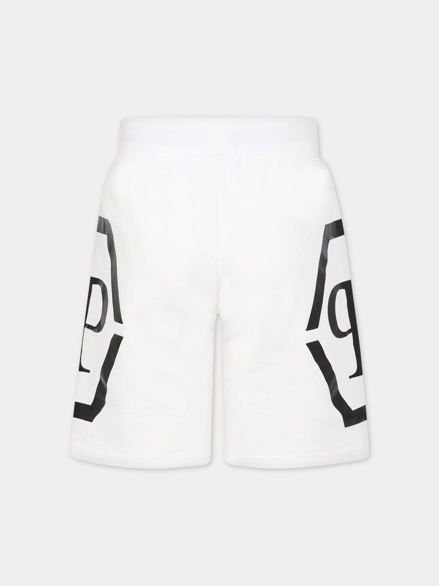 Shorts bianchi per bambino con logo,Philipp Plein Junior,2OQ003 LDA12 10101