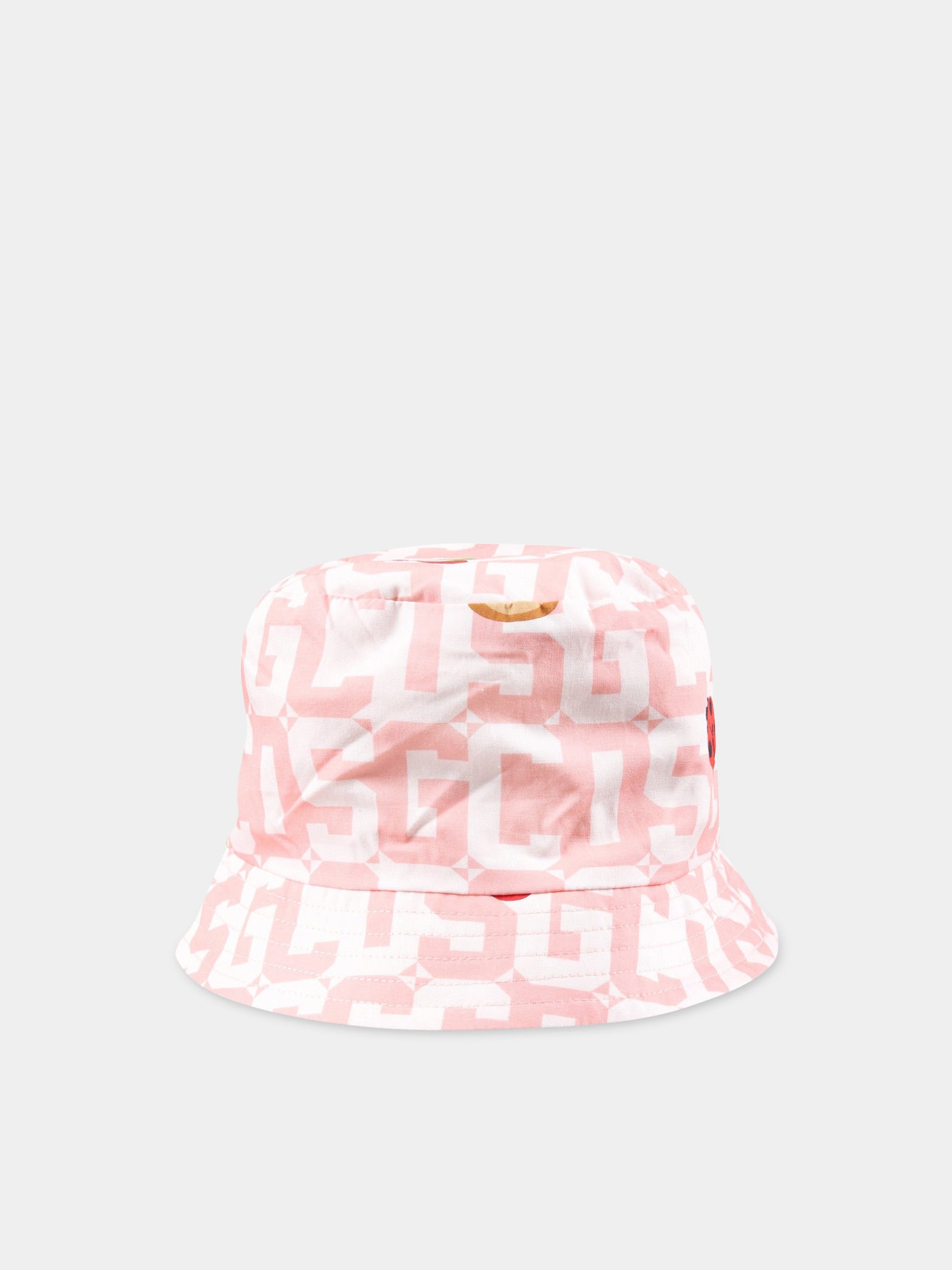 Cloche rosa per neonata con patch logato,Gcds Kids,GUX00B LOB14 84521