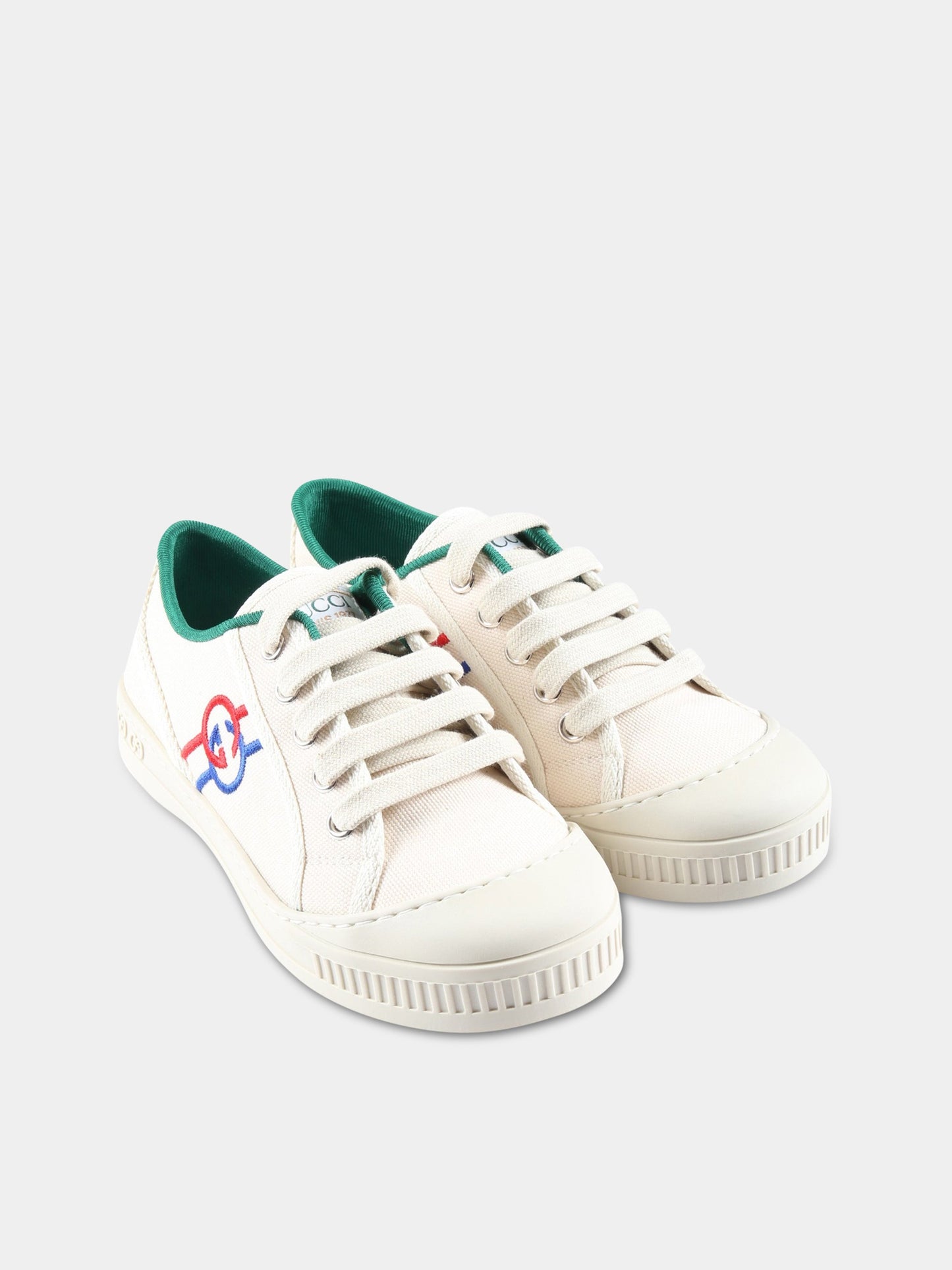 Sneakers avorio Gucci Tennis 1977 per bambini,Gucci Kids,725052 FABAT 9167