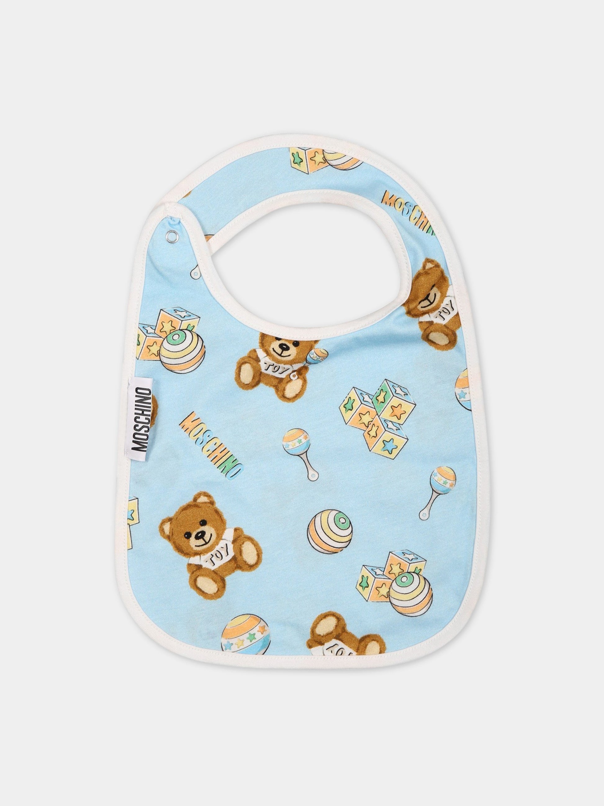 Set celeste per neonato con Teddy Bear,Moschino Kids,MMY03I LCA19 40304