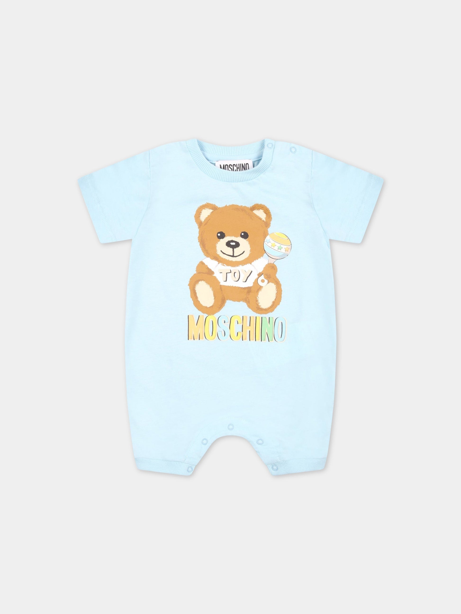 Set celeste per neonato con Teddy Bear,Moschino Kids,MPY02P LAB59 84495