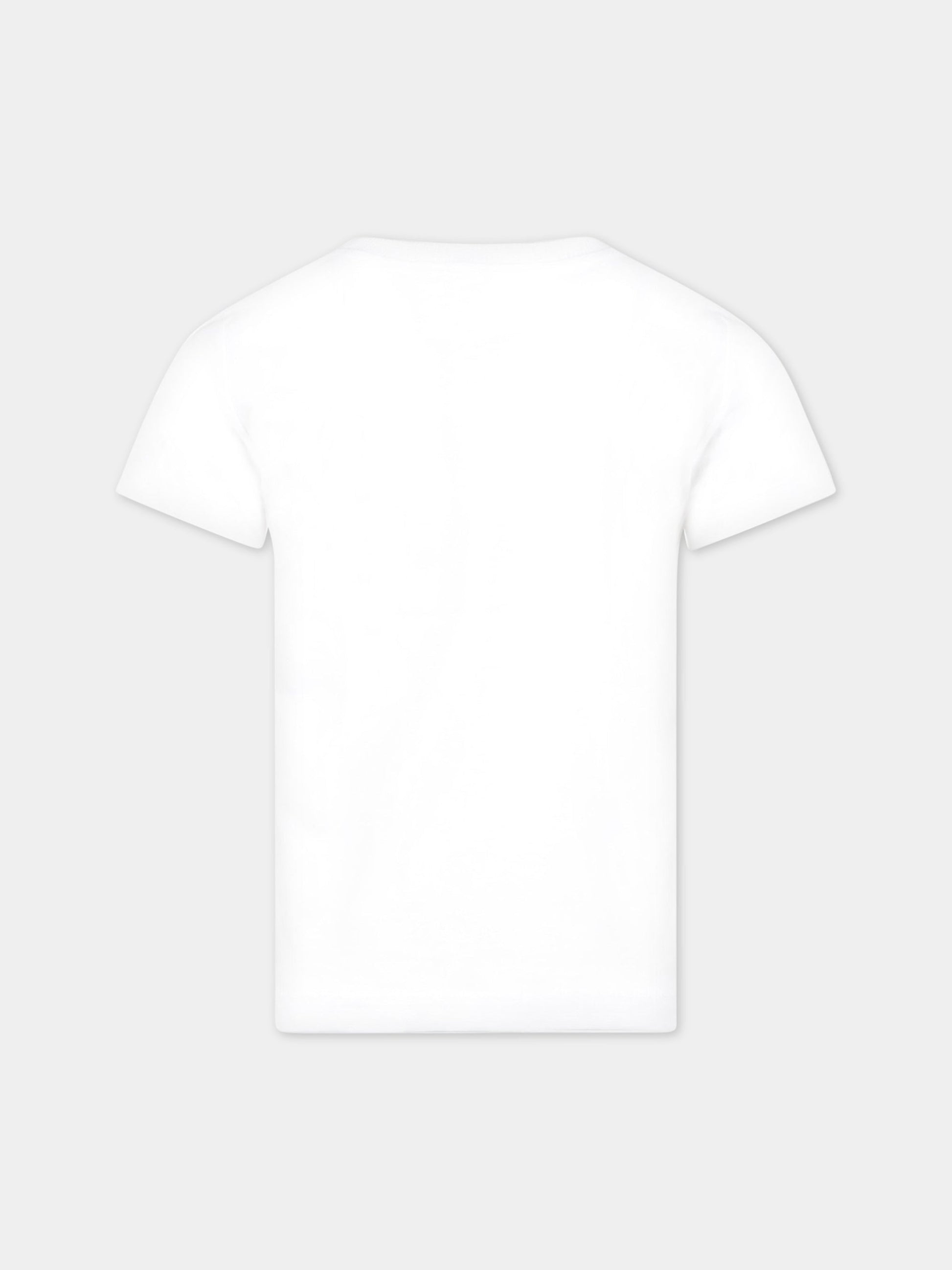T-shirt bianca per bambini con Teddy Bear,Moschino Kids,HOM03U LAA23 10101