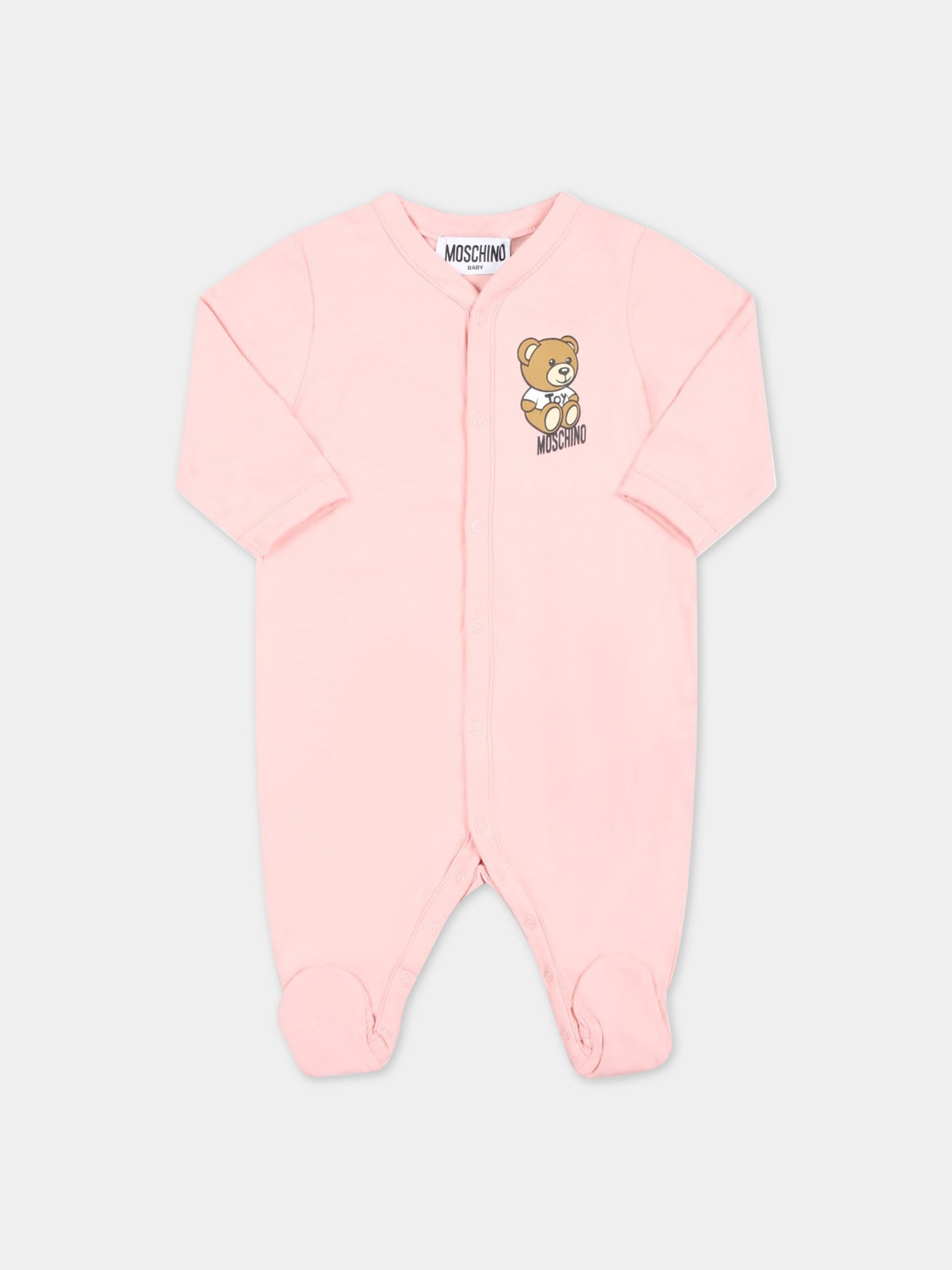 Set rosa per neonata con Teddy Bear,Moschino Kids,MUY04R LBA10 50209