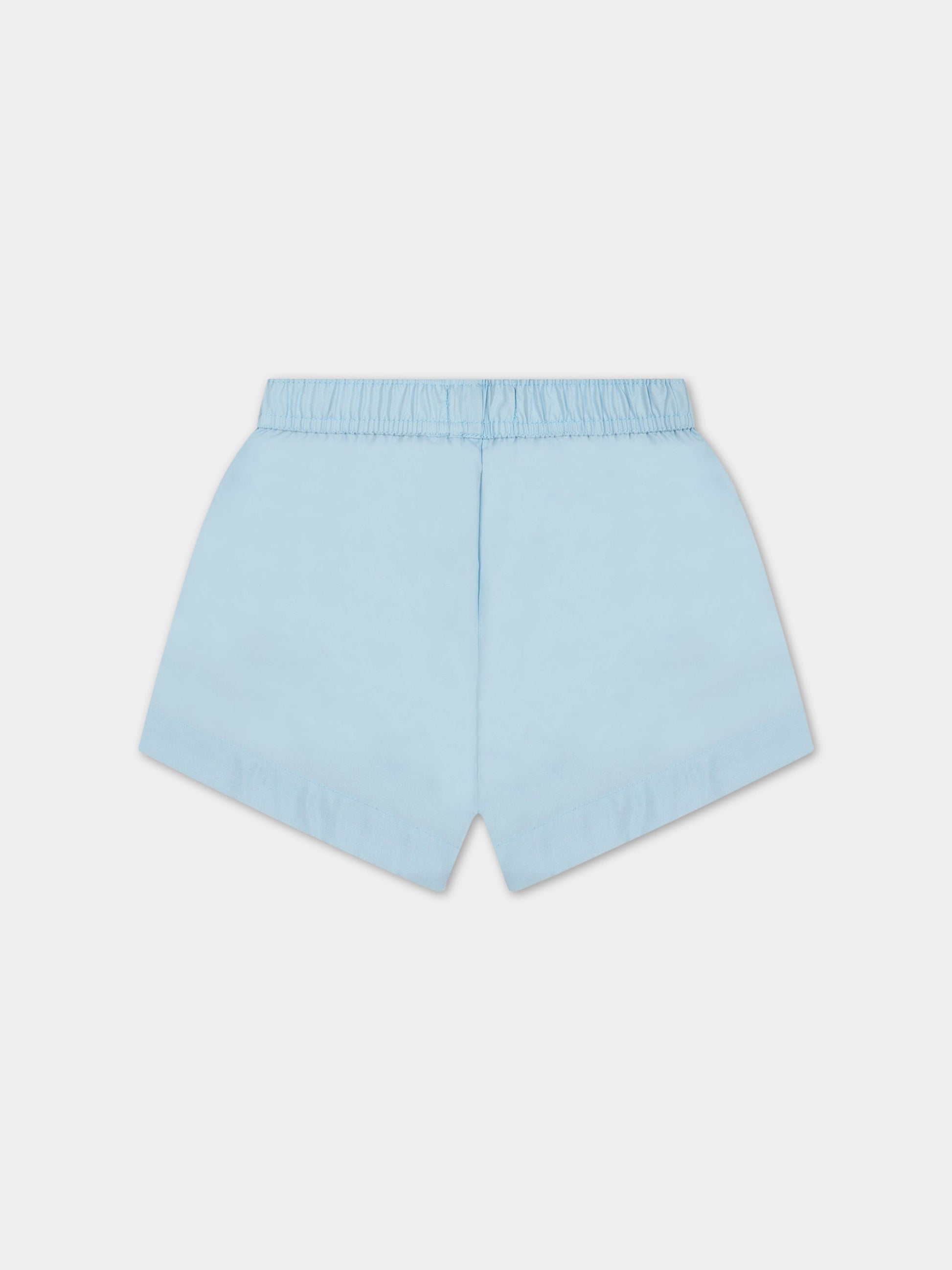 Boxer-mare celesti per neonato con Teddy Bear e stampa,Moschino Kids,MOL007 LKA02 40304