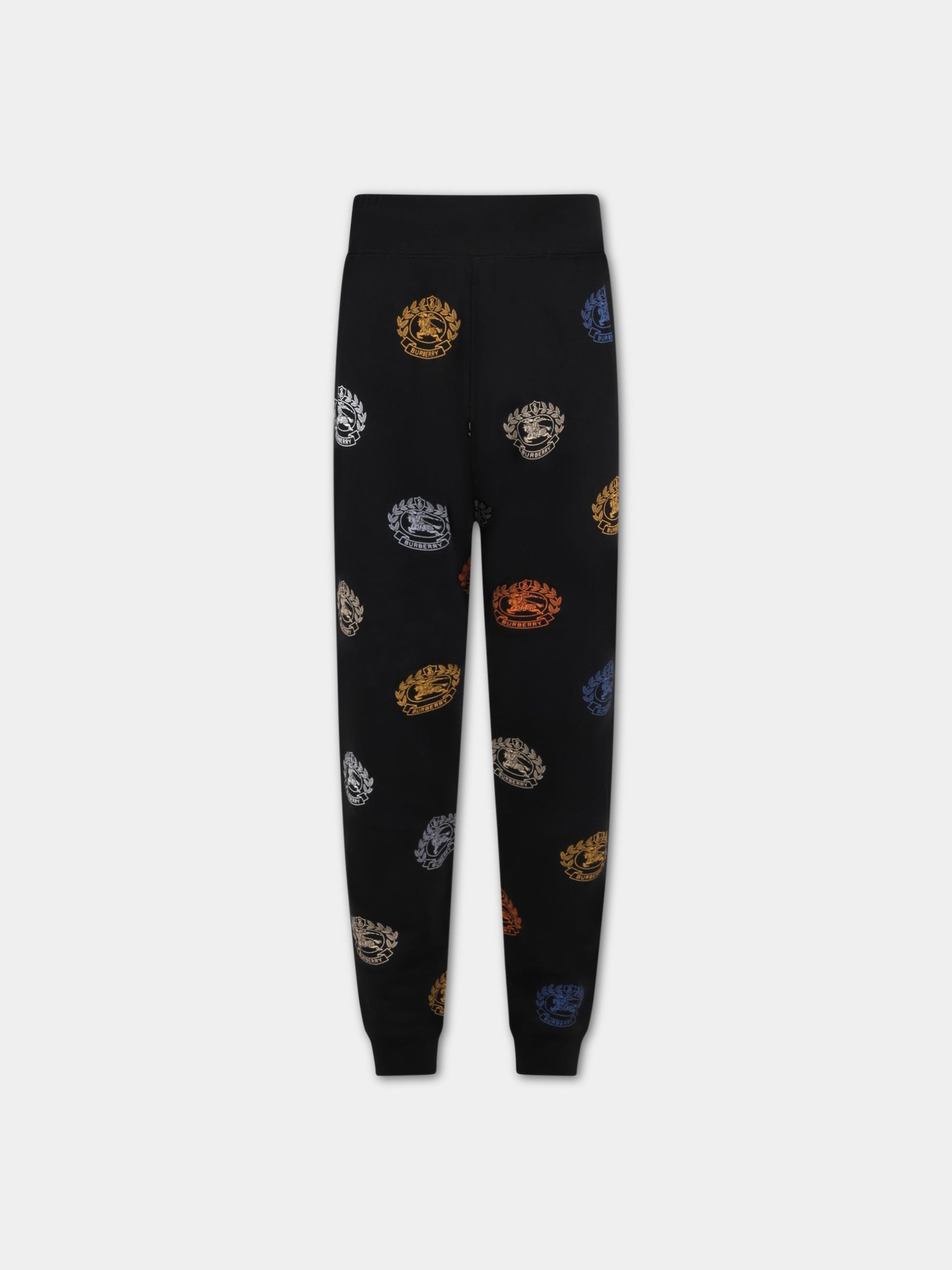 Pantaloni neri da tuta per bambino con logo,Burberry Kids,8063439